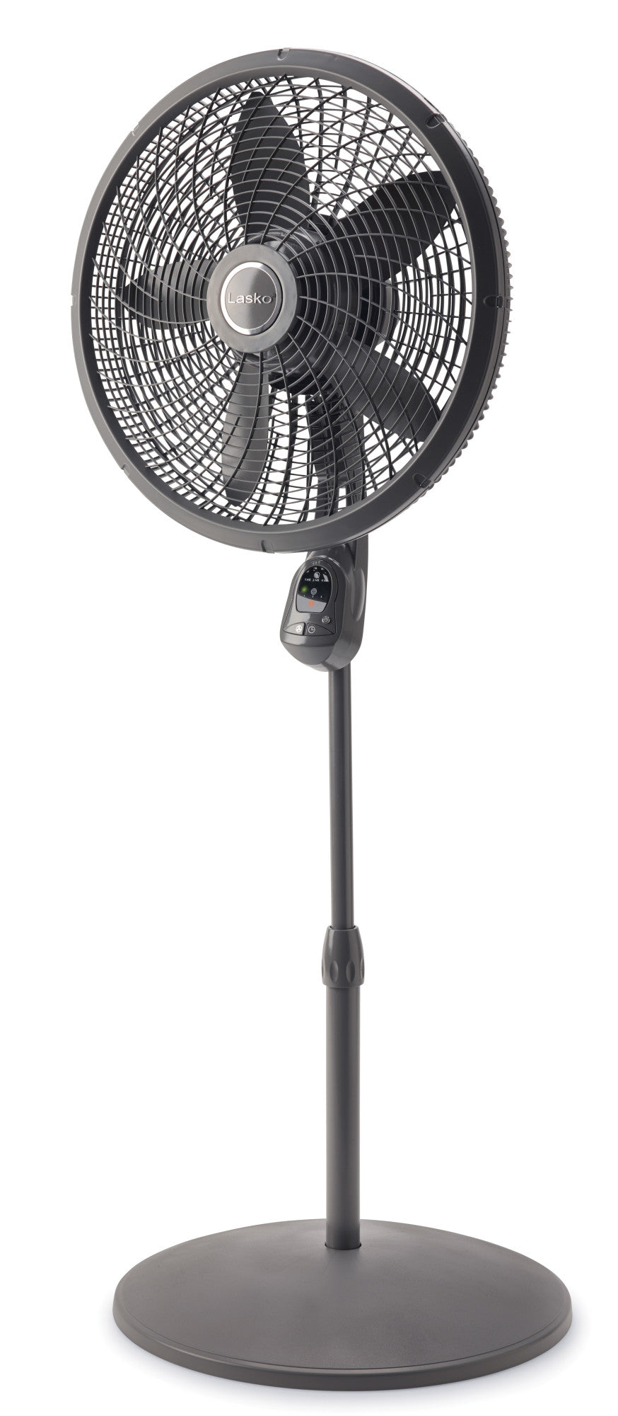 Lasko 18' Oscillating Pedestal Fan with Timer and Remote, S18924, Gray