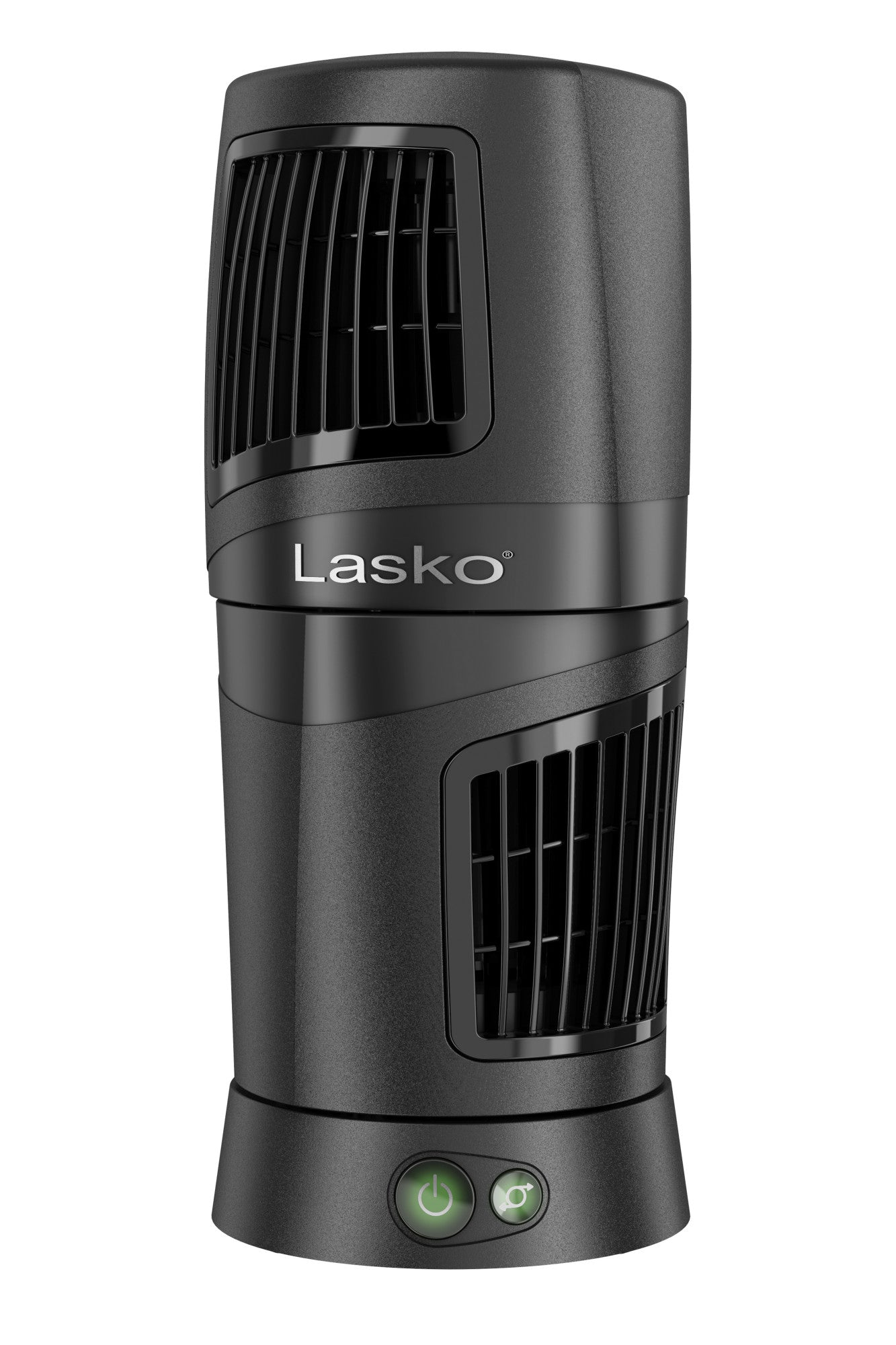 Lasko Desktop Wind Tower Oscillating Multi-Directional Fan, T12114, Black