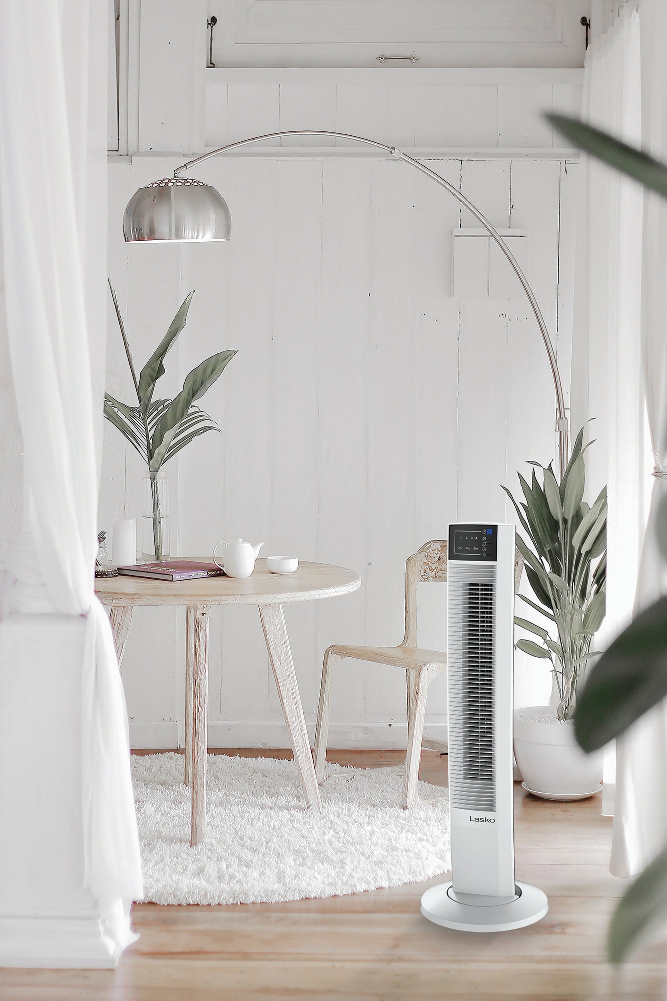 Lasko 36" Oscillating Wind Tower Fan with Remote Control, T36610, White