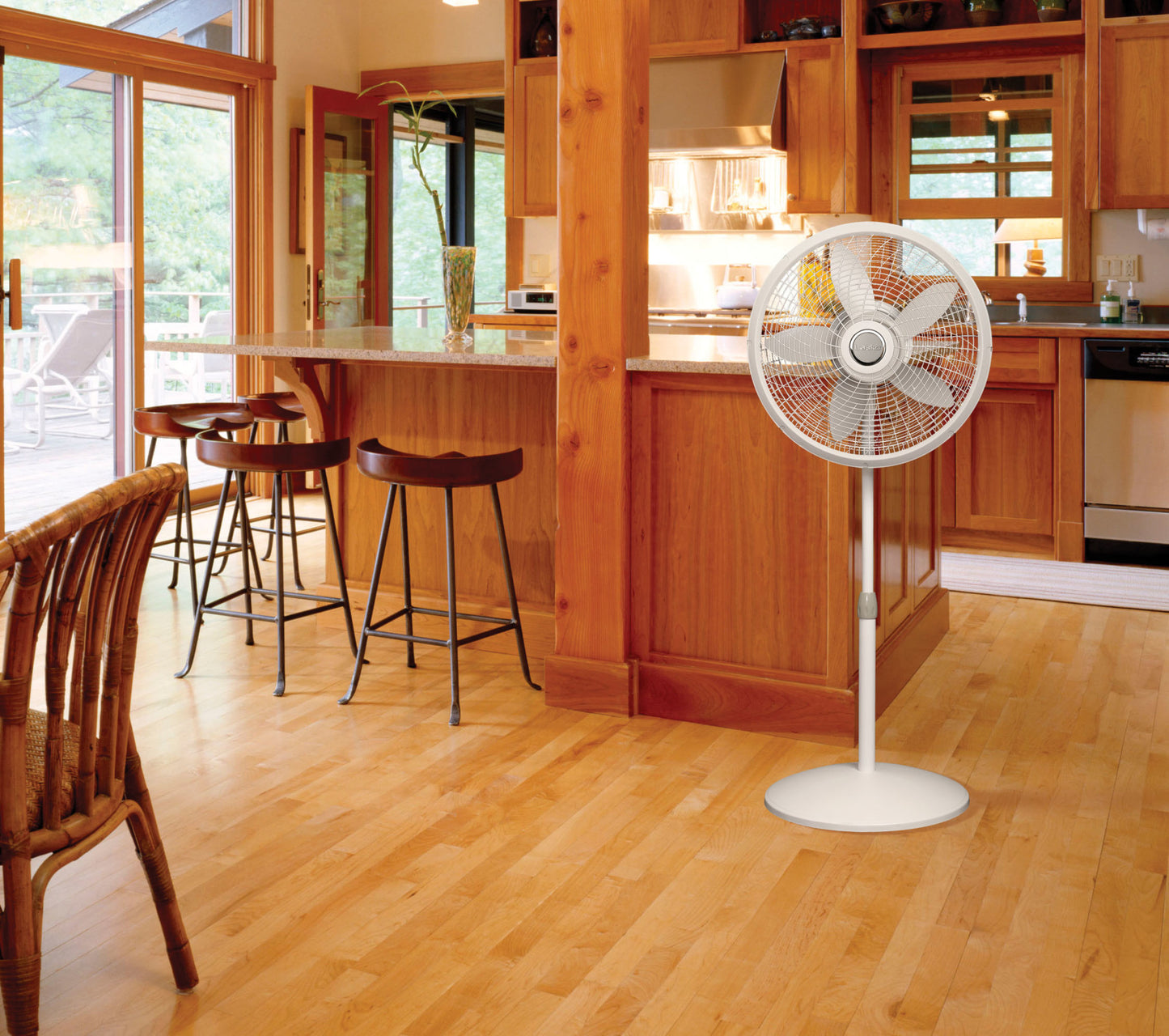 Lasko 18" Cyclone® 3-Speed Adjustable Pedestal Fan, 1825, White