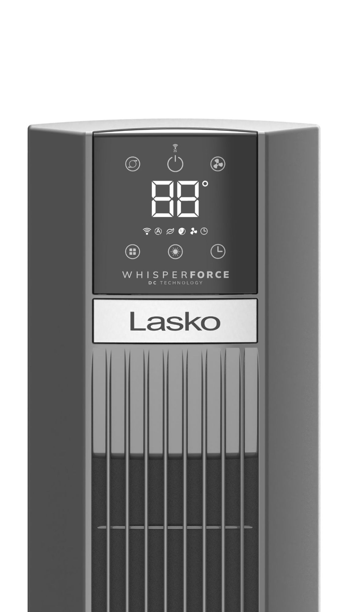 Lasko TDC48 WhisperForce™ DC Aria™ 48" Tower Fan (12-speed, remote, gray)