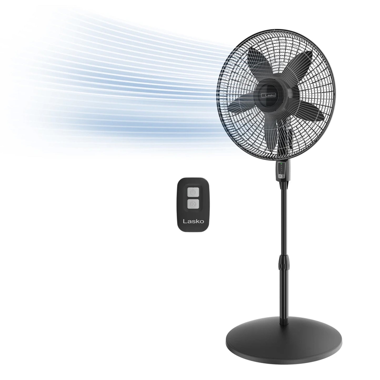 Lasko Cyclone Max 18" Pedestal Fan: Oscillating, 4-Speed, Remote, Black