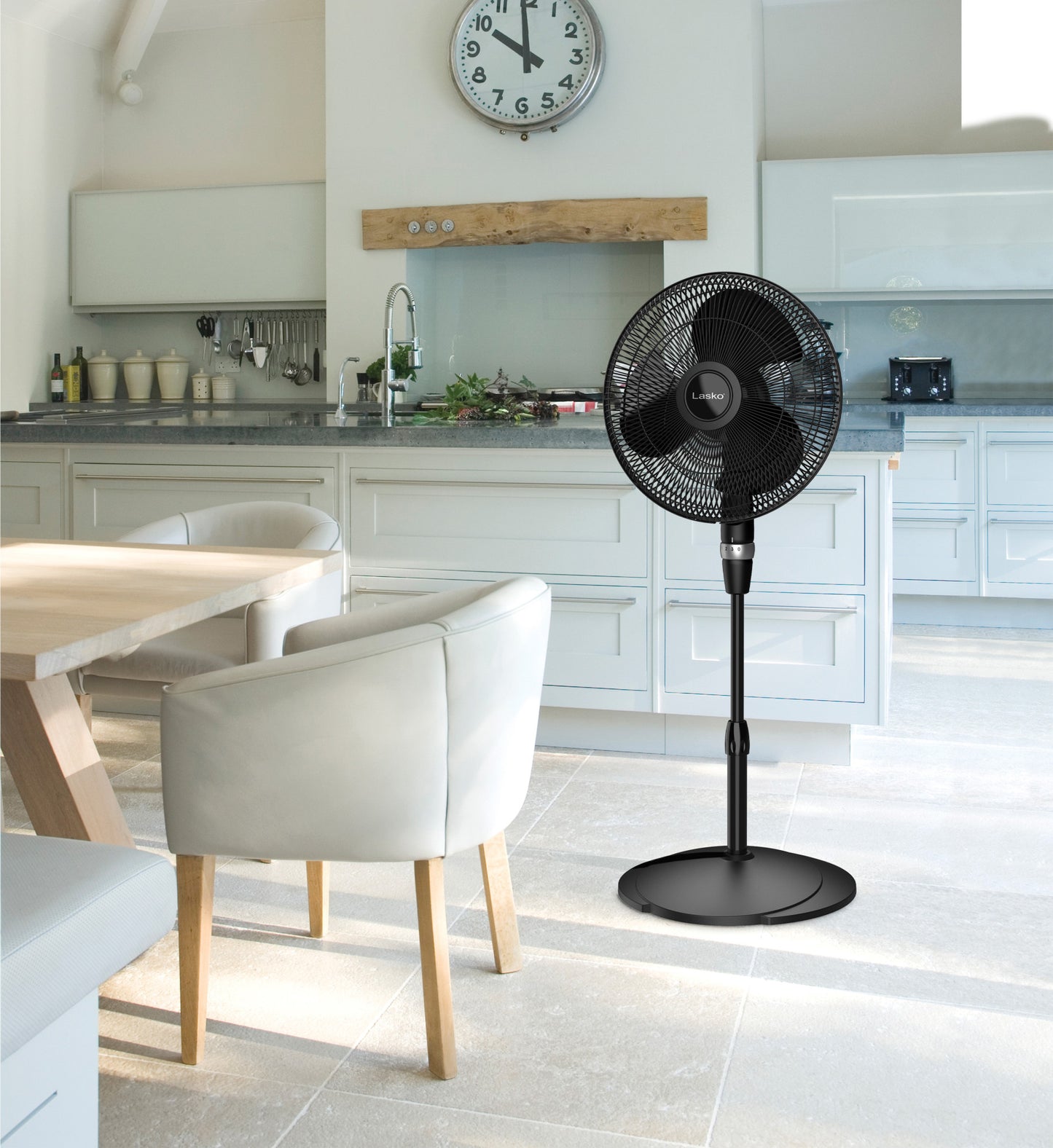 Lasko 16" Adjustable Pedestal Fan, S16525, Black