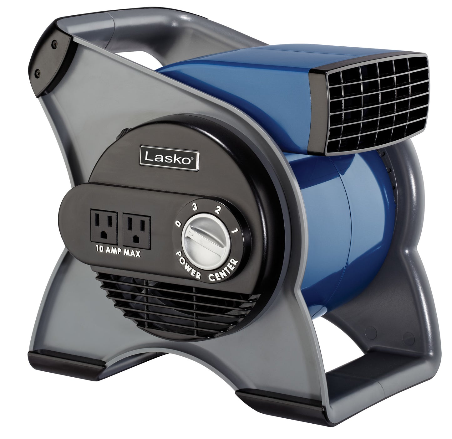 Lasko 3-Speed Blower Fan Multi-Purpose Pivoting Utility Floor Fan with Outlets, U12100