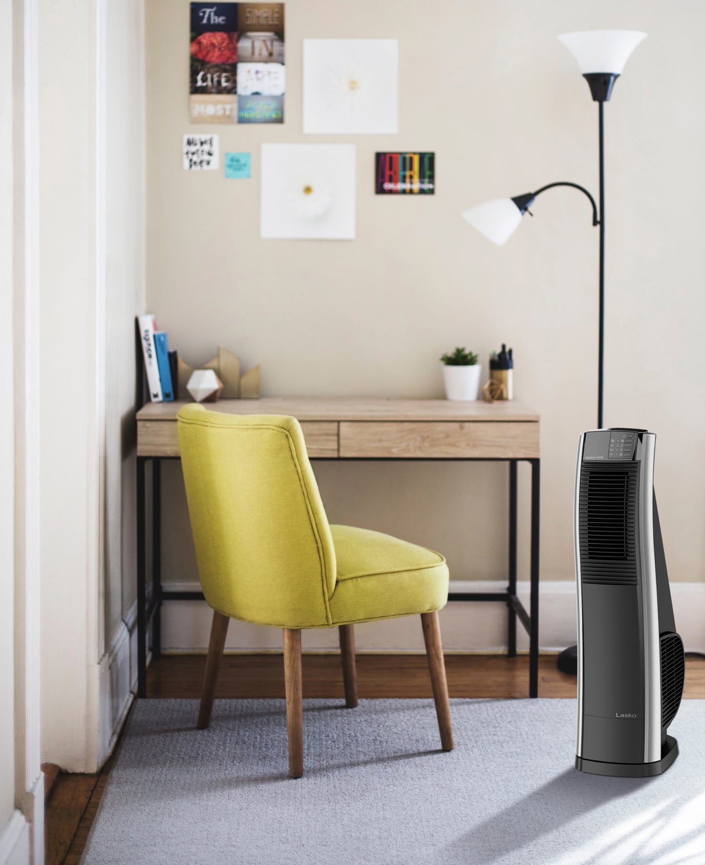 Lasko Oscillating High Velocity Tower Fan with Remote, C32150, Black