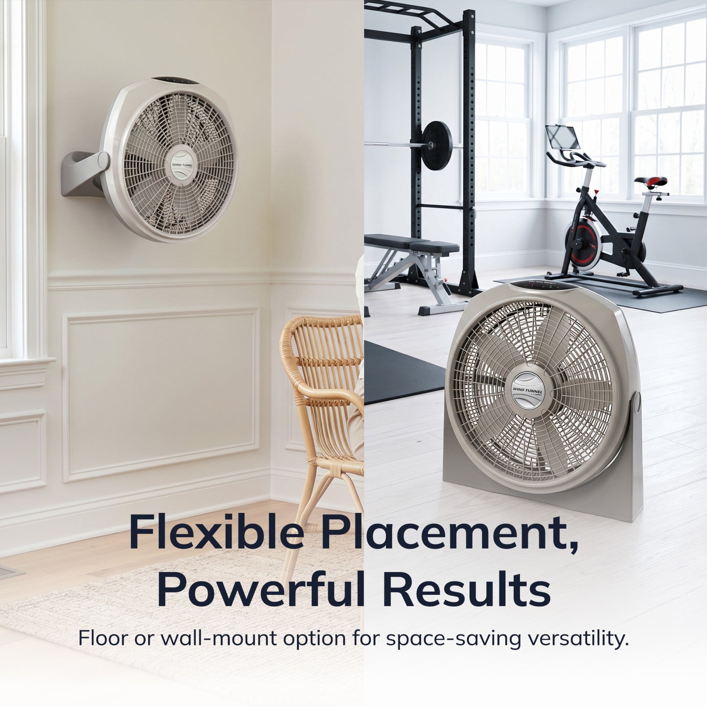 Lasko 20" Air Circulator Fan: Wall Mount, 3-Speed, Remote, Timer, Tan