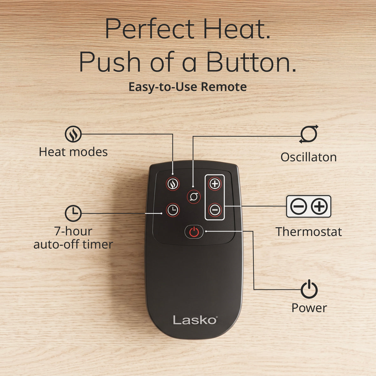 Lasko 23" Ceramic Tower Space Heater: Oscillating, 2 Heat Settings, Remote, Timer, Thermostat