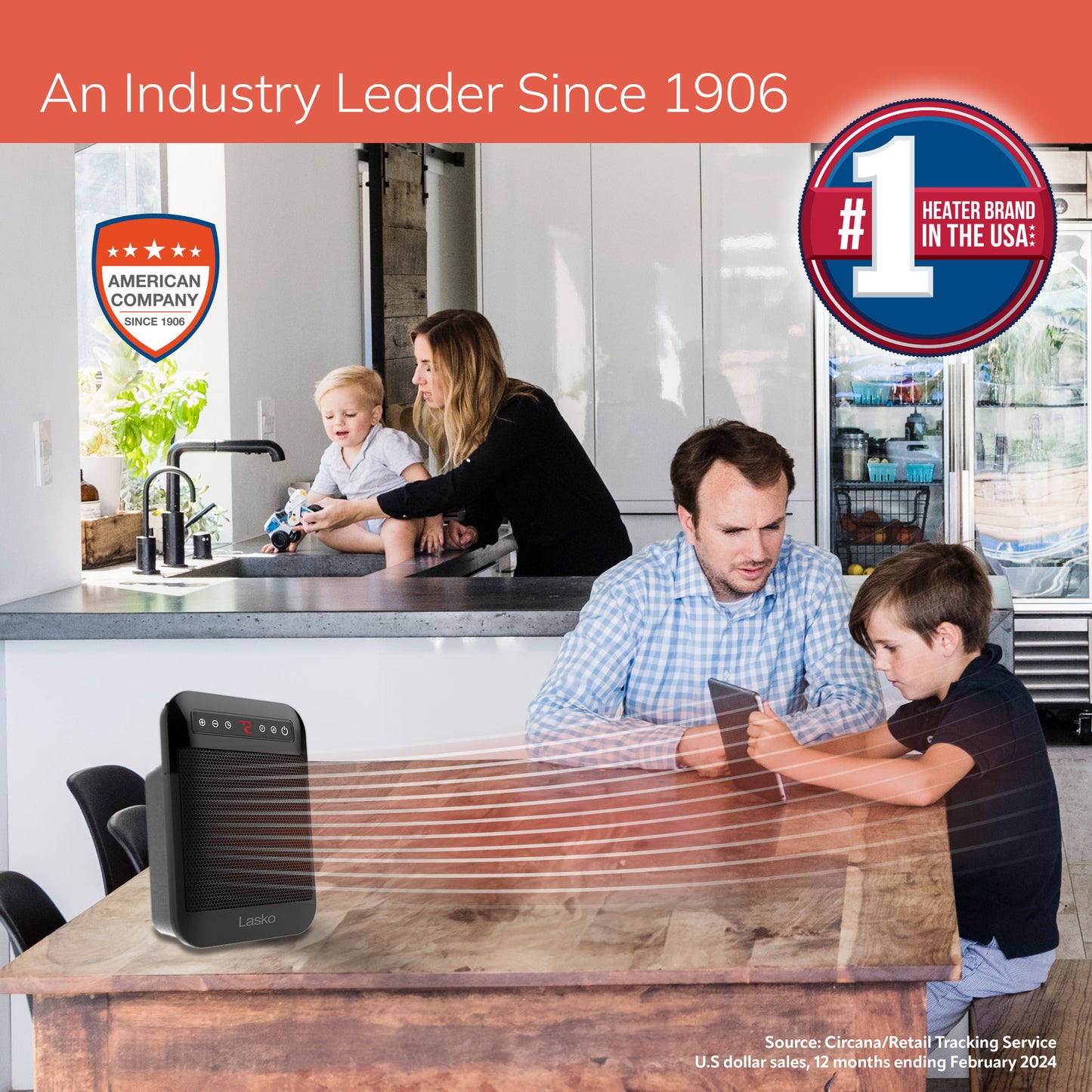 Lasko CD09101 MyHeat Max Digital Personal Ceramic Space Heater with Tip Switch, Black