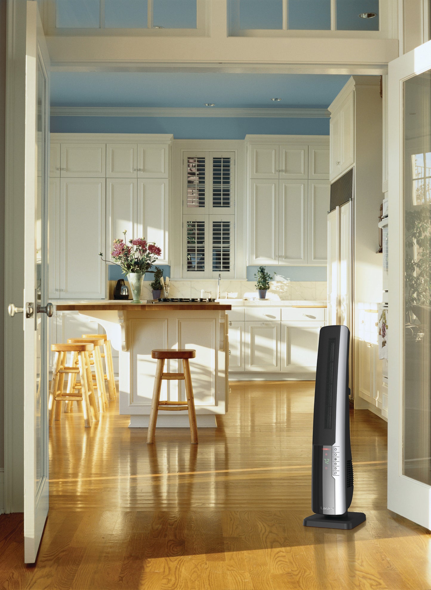 Lasko Ultra Digital Ceramic Tower Space Heater with Remote, CT32960, Black