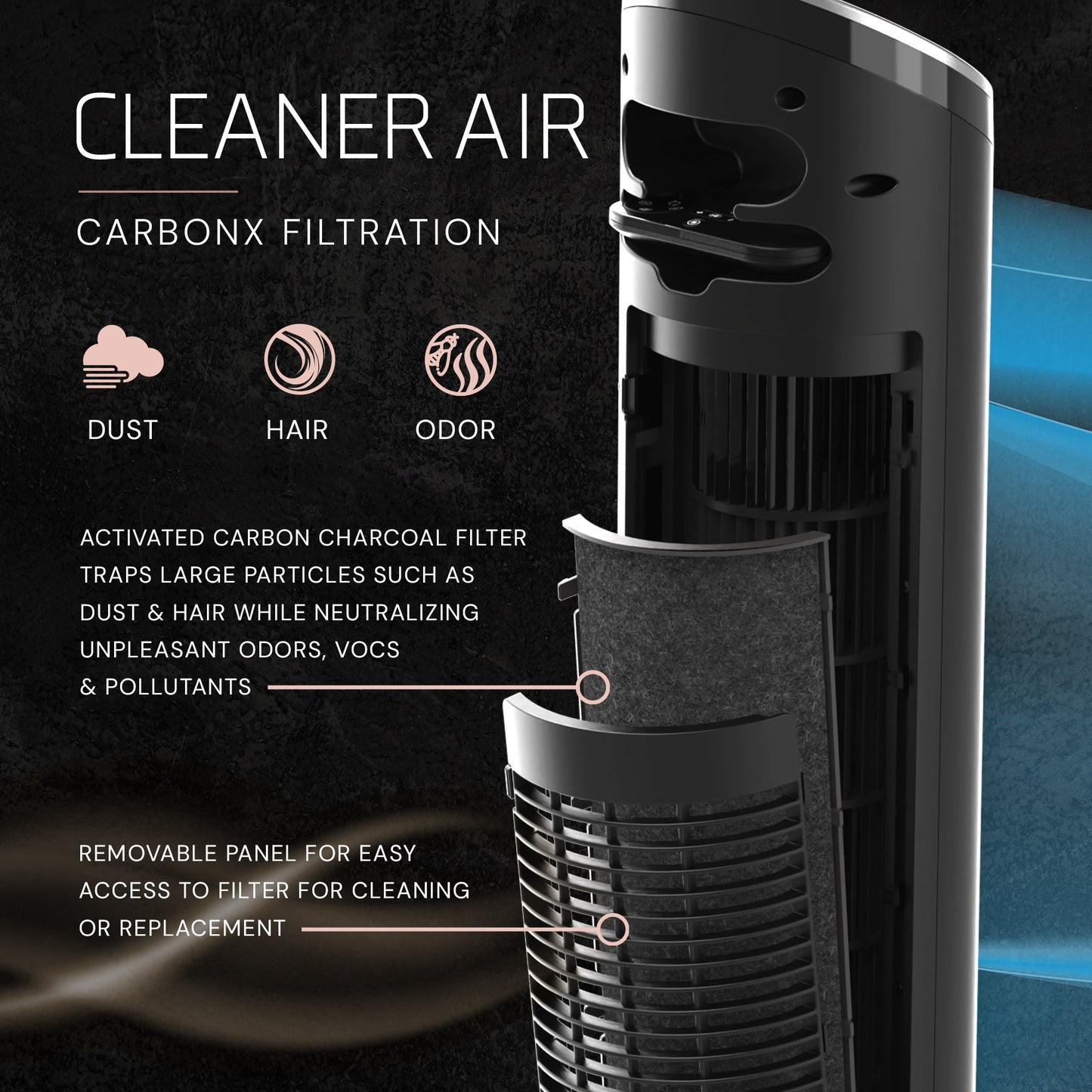 Lasko Summit Ascend OST100 36" Oscillating Tower Fan with Remote Control: Black