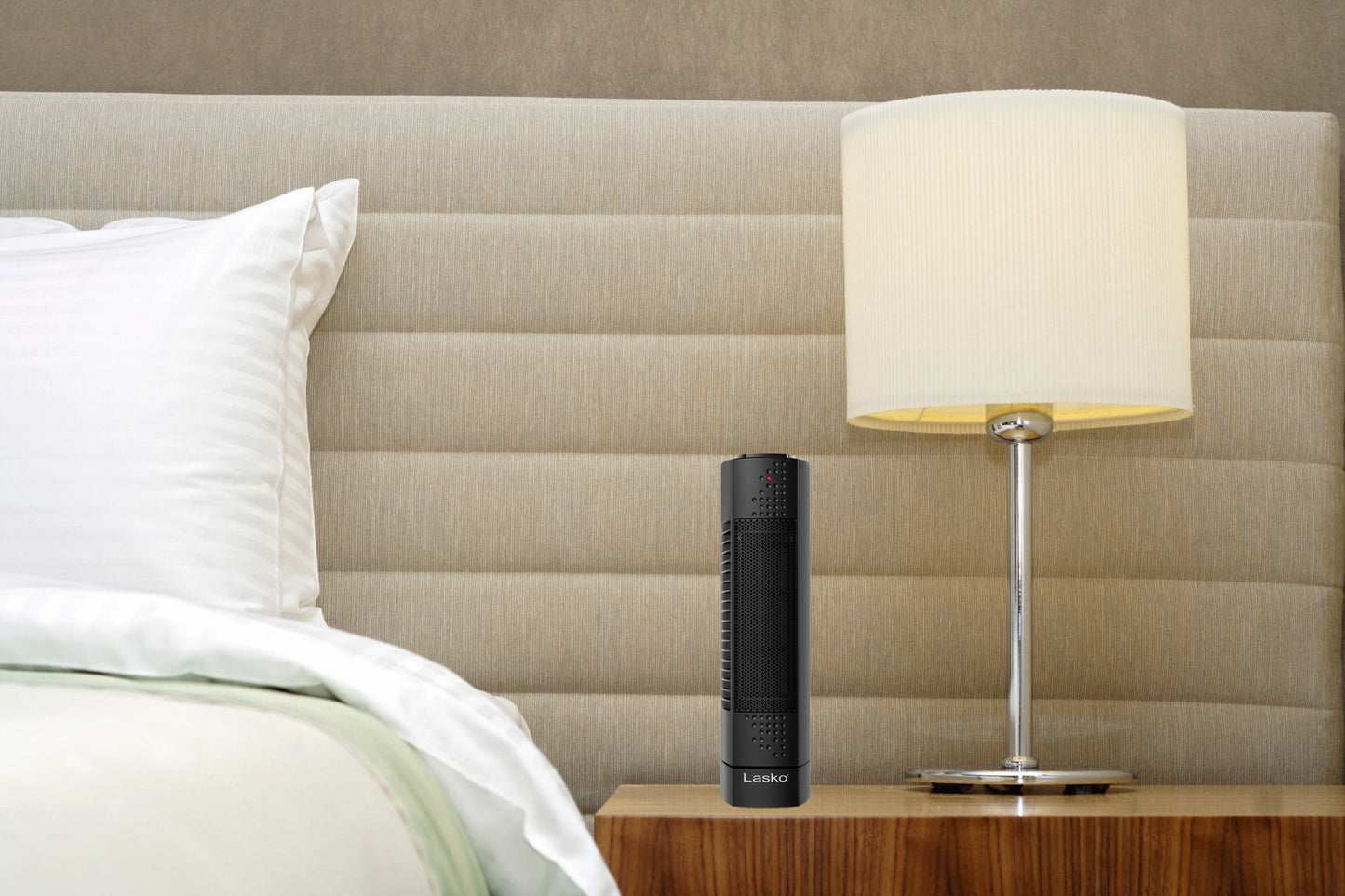 Lasko Oscillating Ultra Slim Electric Tower Space Heater with 2 Speeds, CT14101, Black