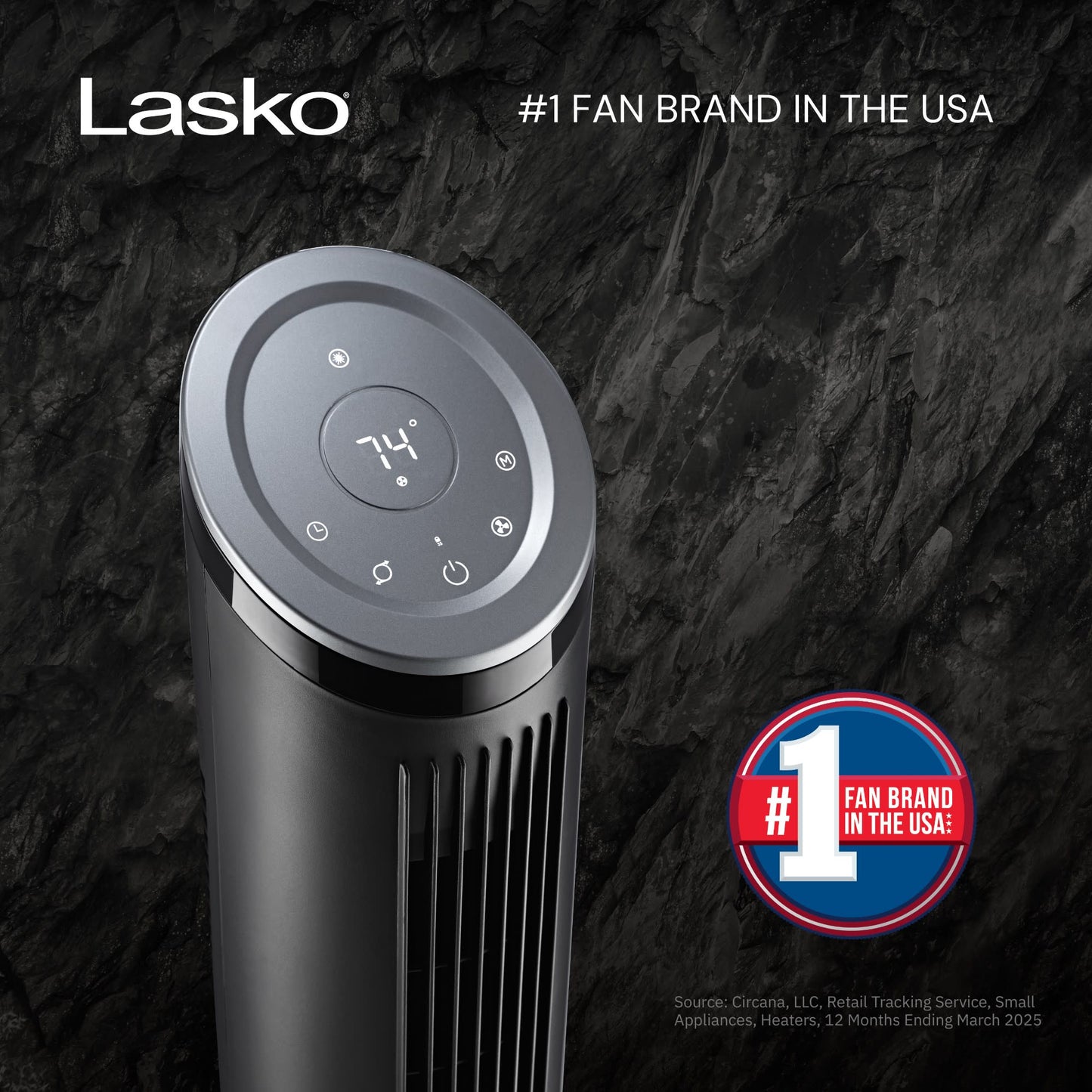Lasko Summit Ascend OST100 36" Oscillating Tower Fan with Remote Control: Black