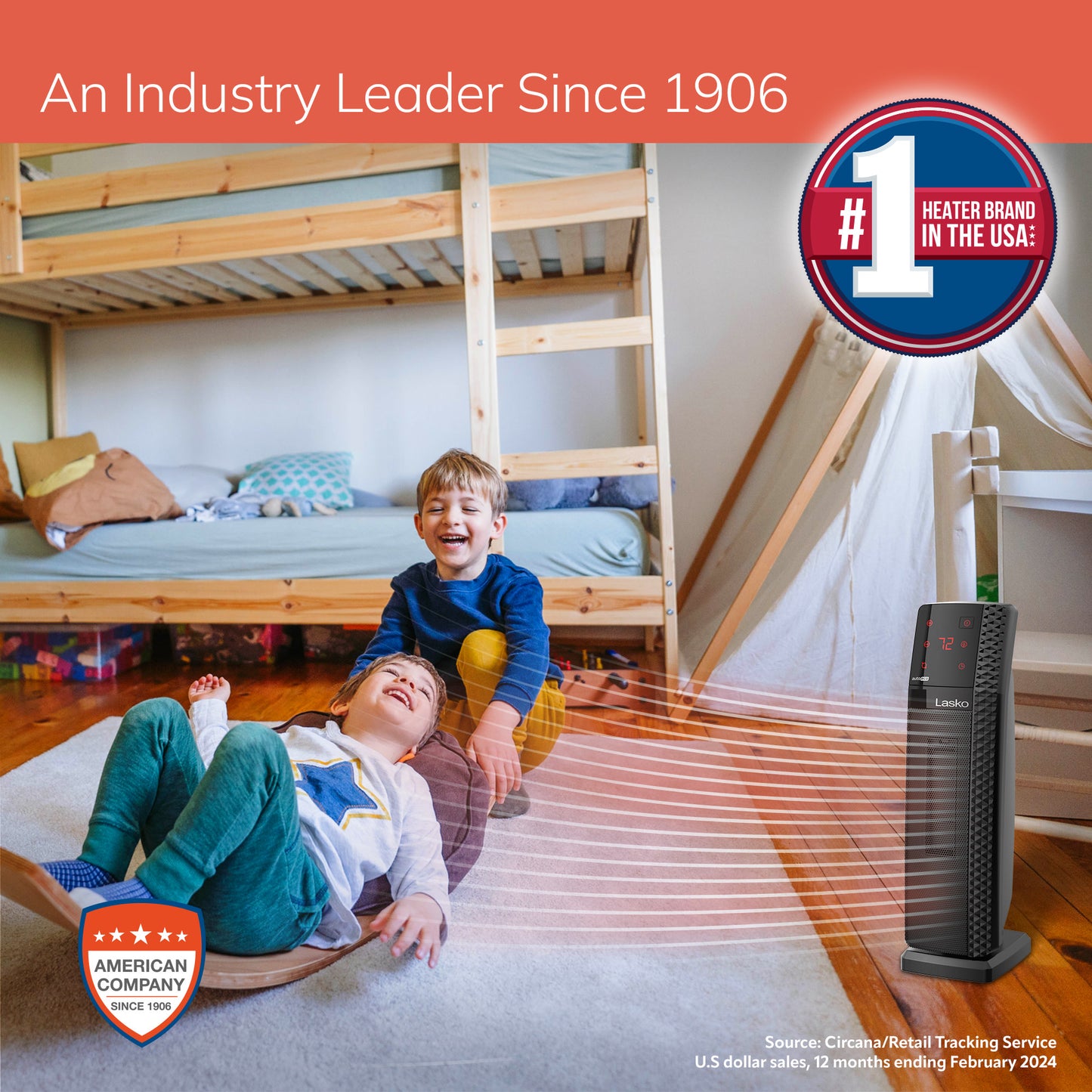 Lasko CT22440 22" Digital Ceramic Tower Space Heater with Remote Control, Black