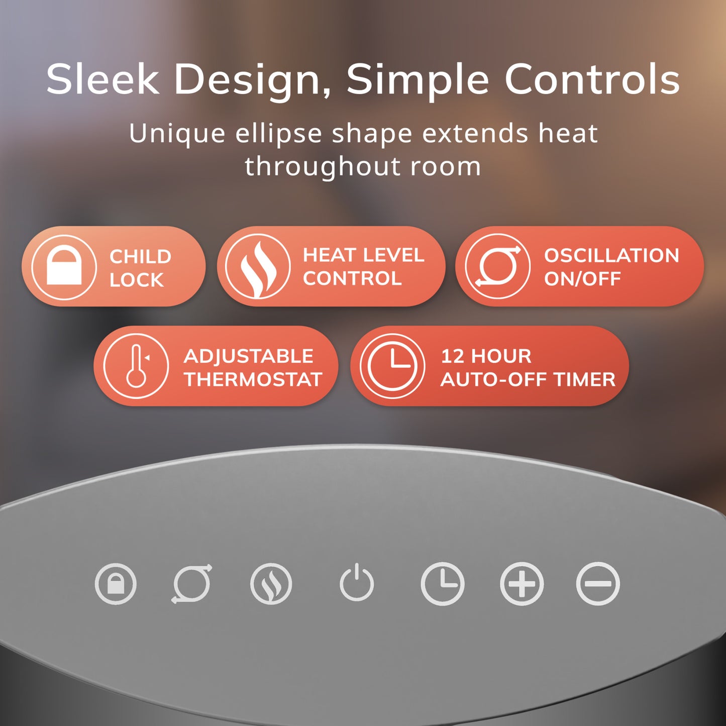 Lasko Ellipse CD12951 Ceramic Space Heater with Remote Control: Silver
