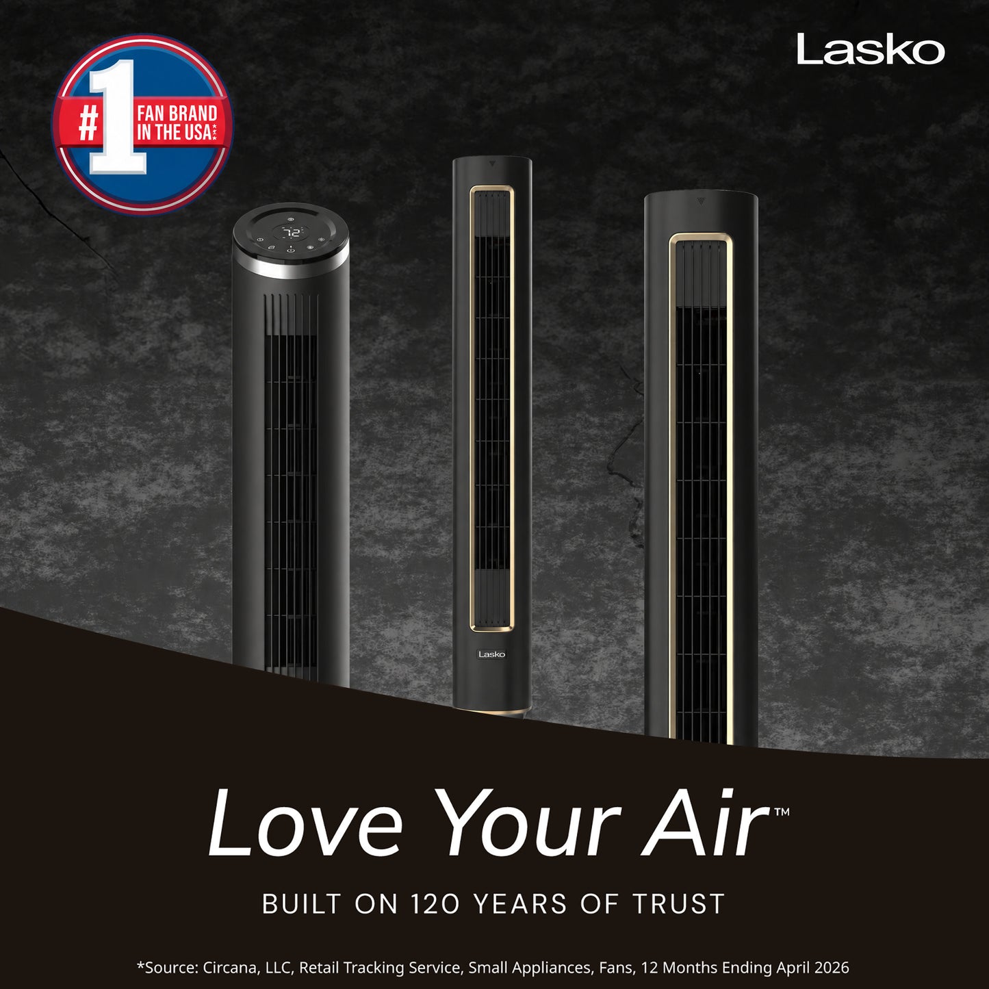 Lasko Pinnacle 40" DC Tower Fan: Oscillating, 12-Speed, Remote, Timer, Black