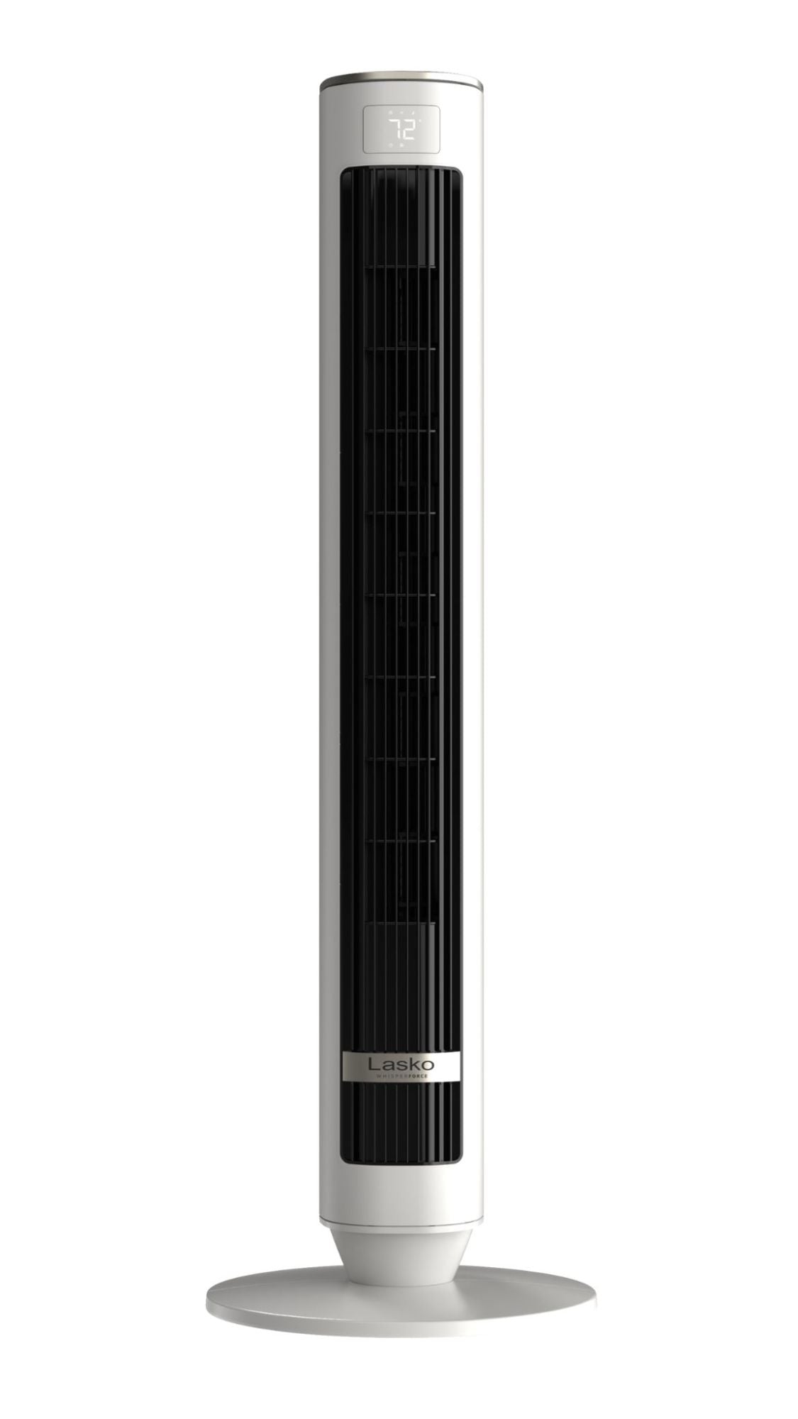 Lasko WhisperForce™ DC 40" Tower Fan (12-speed, remote, timer, air filtration, white/black)