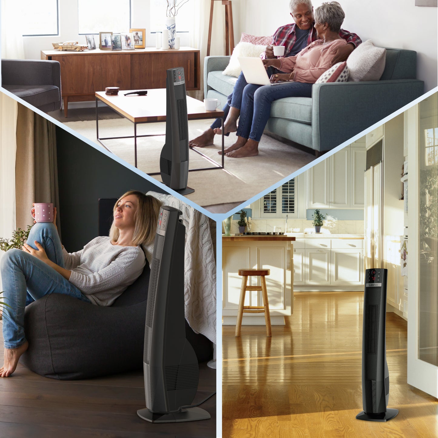 Lasko 32" 1500W Ceramic Tower Heater with Remote Control, CT32791, Black