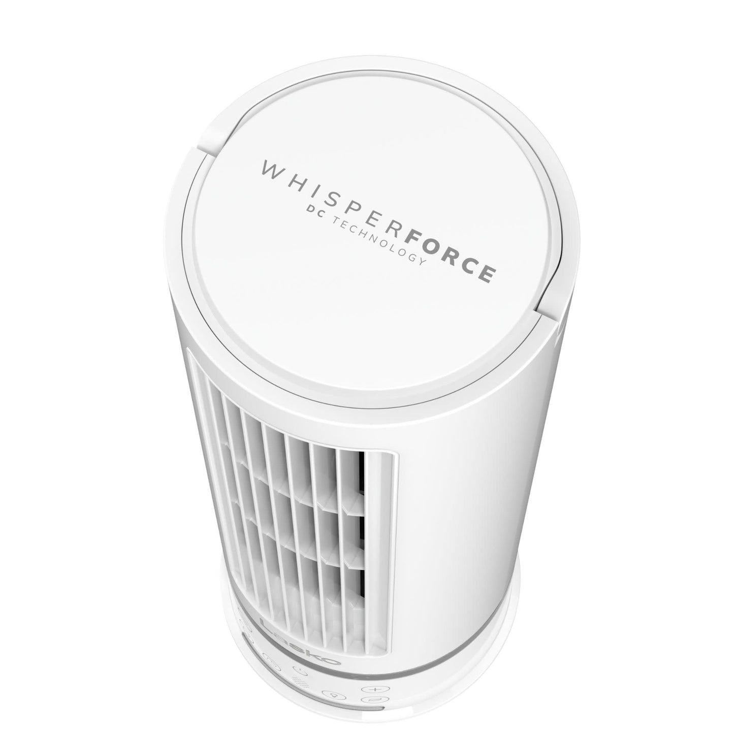 Lasko WhisperForce™ DC 14" Table Top Fan (12-speed, remote, timer, white)