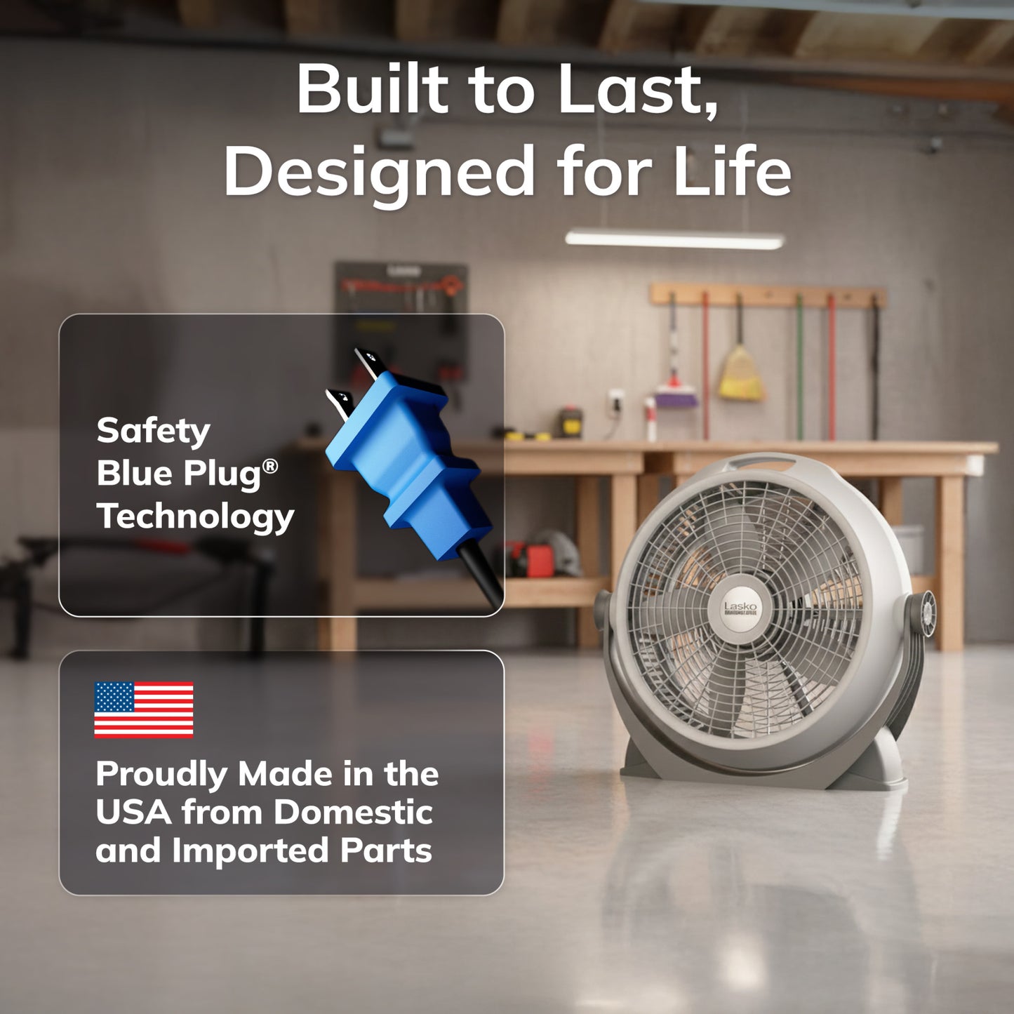 Lasko Wind Machine® A20304 20" Pivoting 3-Speed Air Circulator Fan: Gray