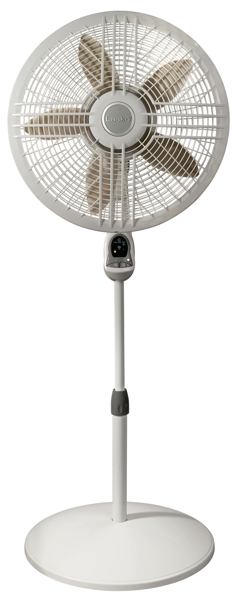 Lasko Adjustable 3-Speed Pedestal Fan with Remote Control, 1880, White