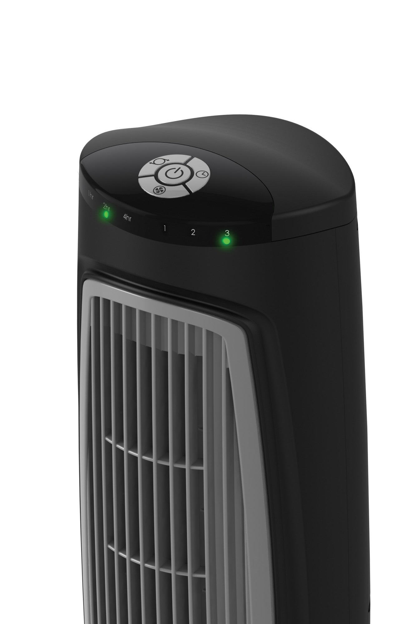 Lasko 38" Oscillating 3- Speed Wind Tower Fan with Remote, T38305, Black/Silver