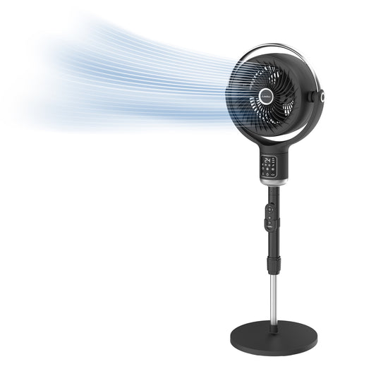 Lasko APDC302 Whirlwind Orbital Motion 24-Speed Pedestal Fan with Remote: Black