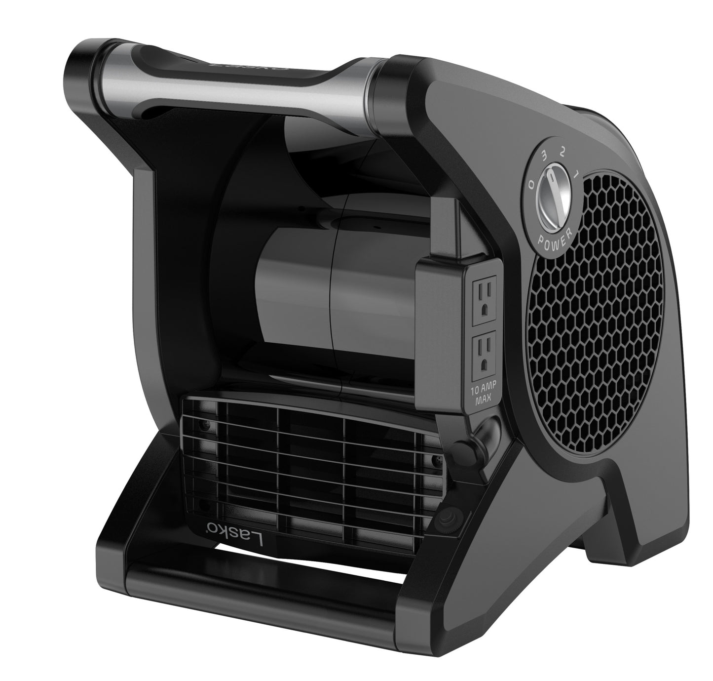 Lasko Pro Performance Pivoting High Velocity Utility Blower Fan with 3 Speeds, U15617, Black