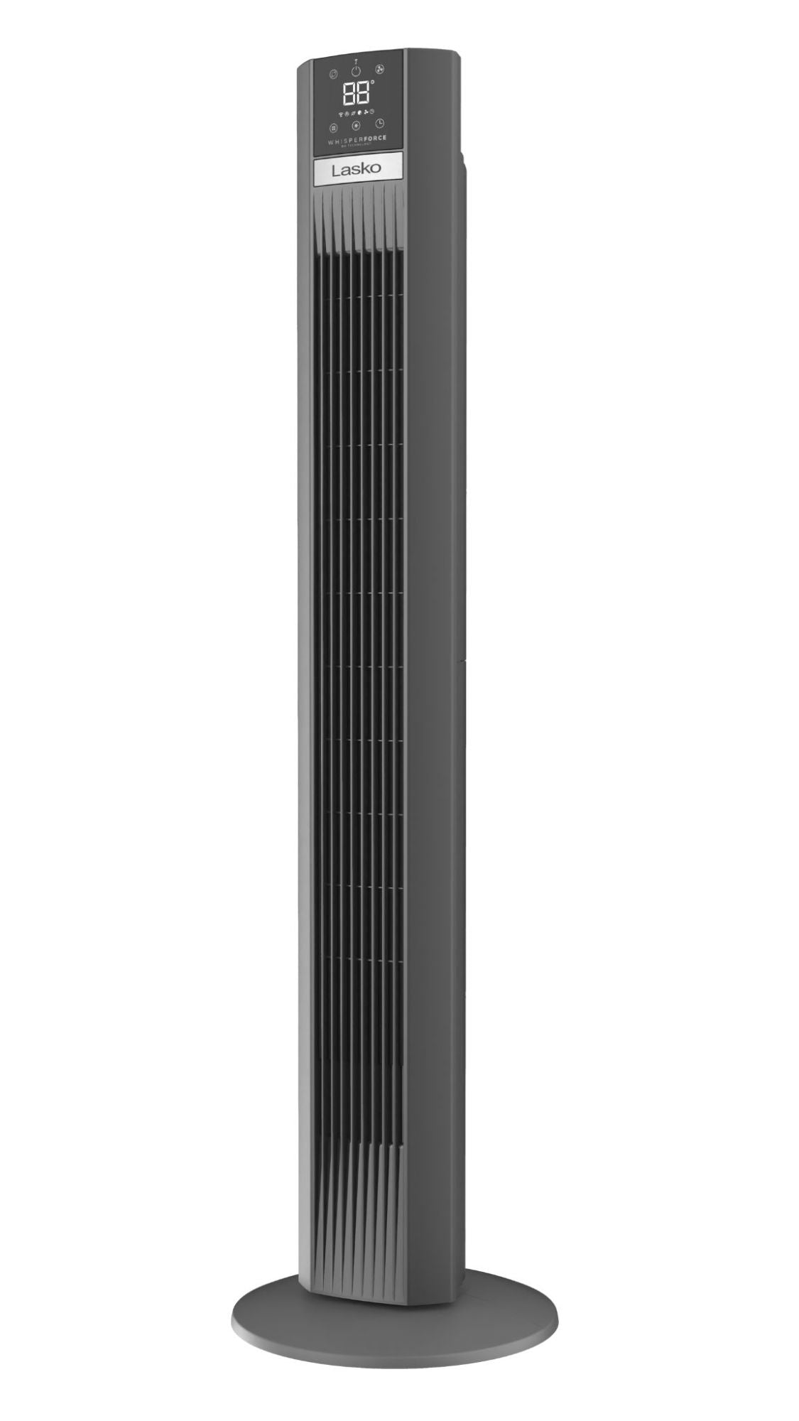 Lasko TDC48 WhisperForce™ DC Aria™ 48" Tower Fan (12-speed, remote, gray)