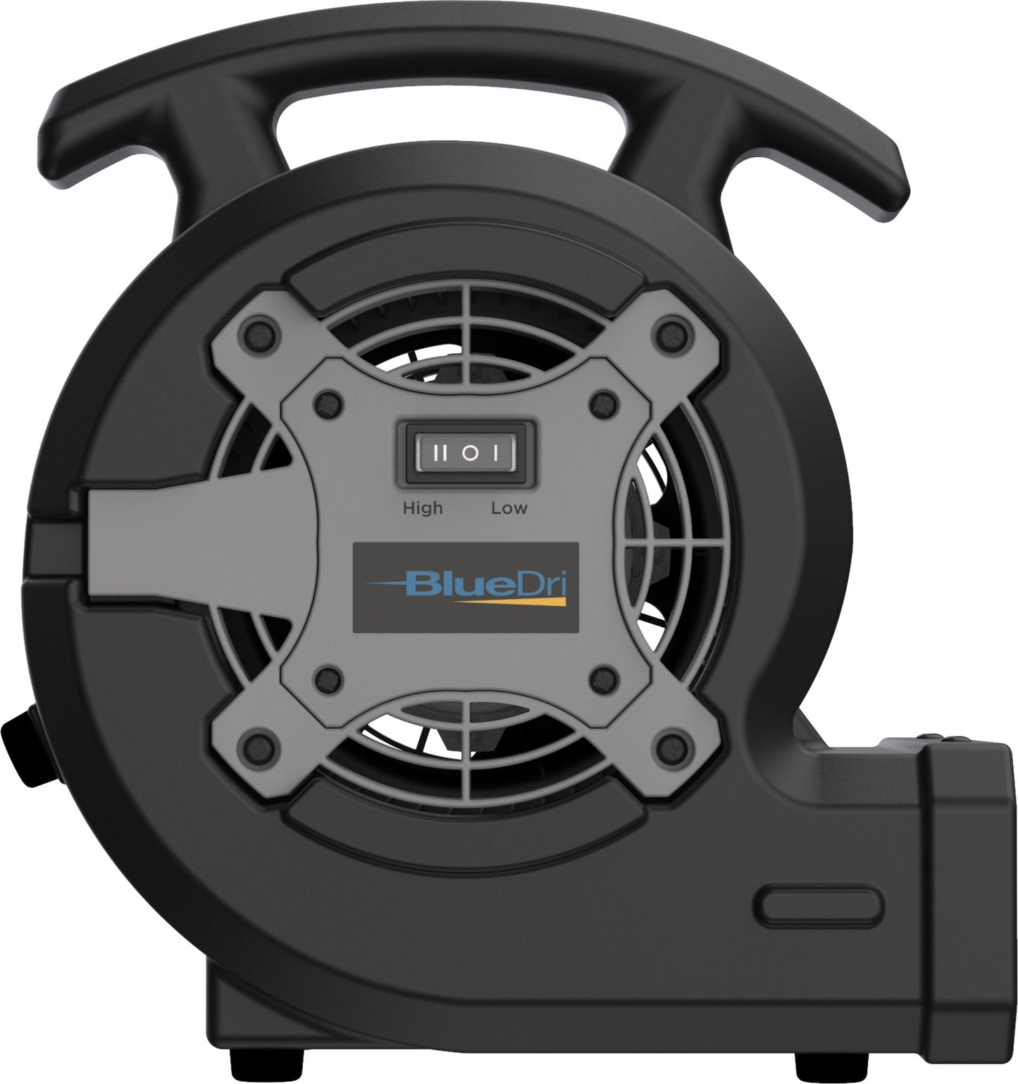 BlueDri ⅛ HP 13" Air Mover & Blower Fan: 2-Speed, High Velocity, Black