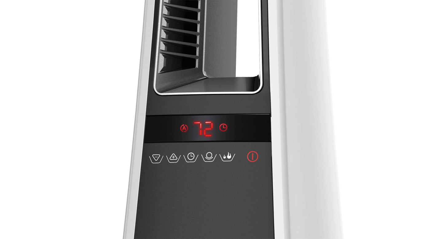 Lasko 1500W Bladeless Ceramic Tower Space Heater with Remote, AW315, Gray