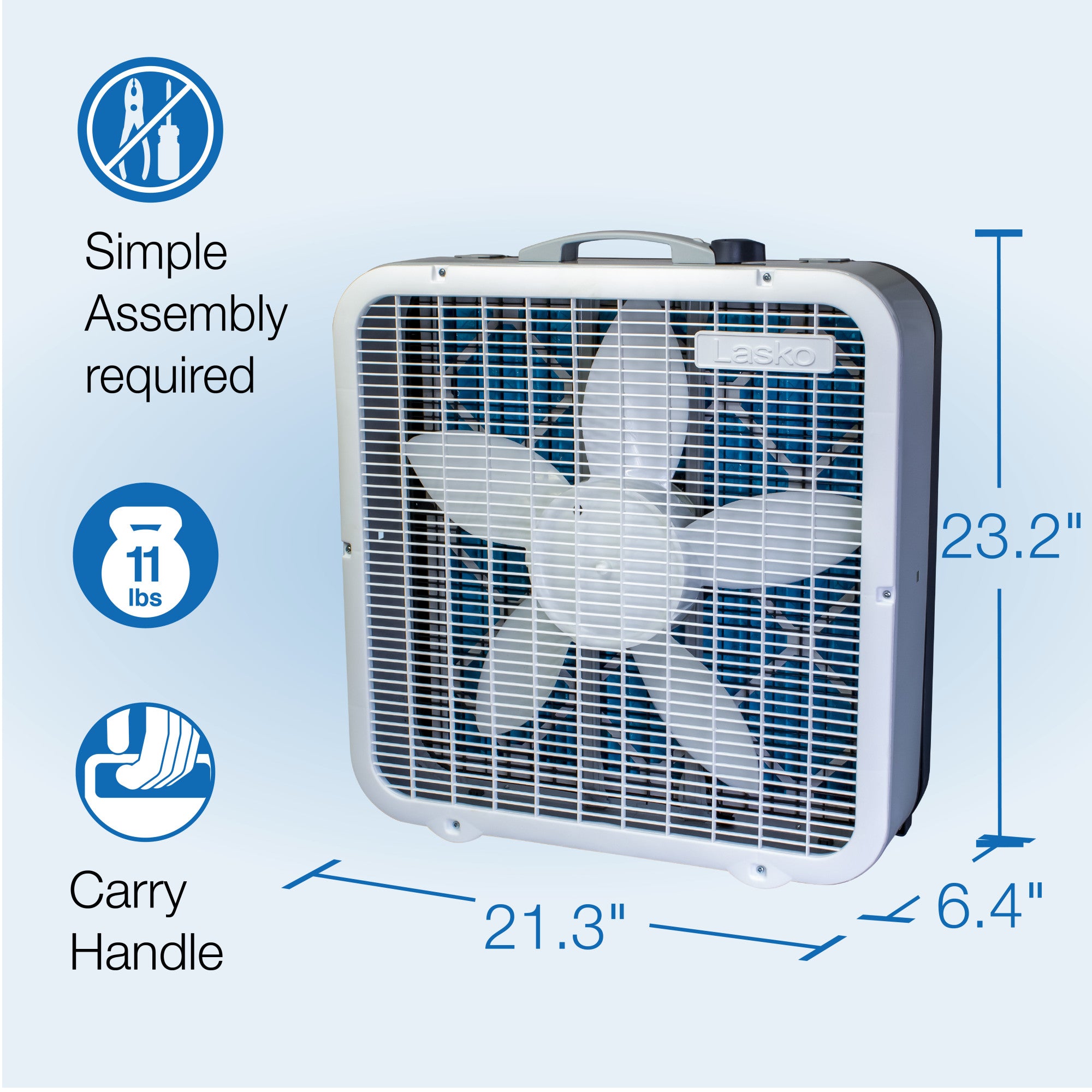 Lasko Air Flex 2-in-1 20-inch Box Fan and Air Purifier in One with