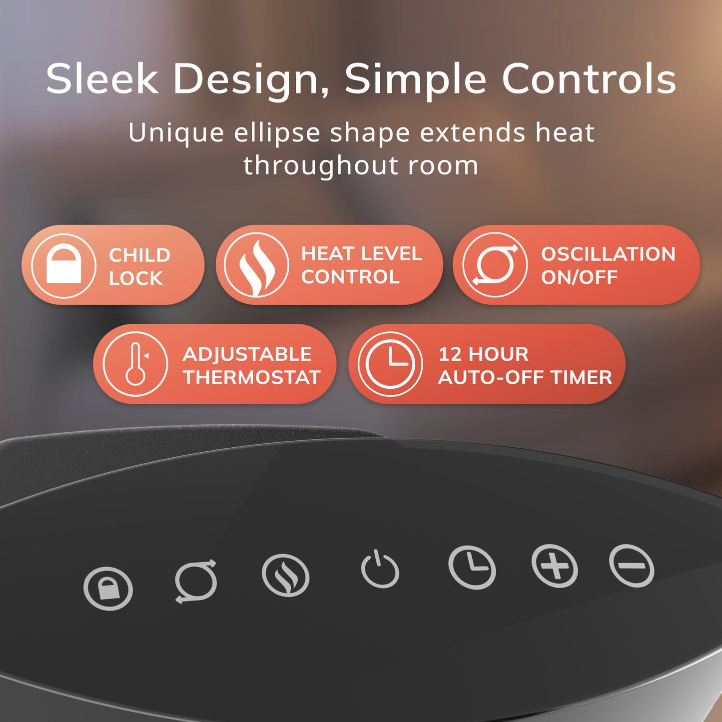 Lasko Ellipse CD12950 Ceramic Space Heater with Remote Control, Black