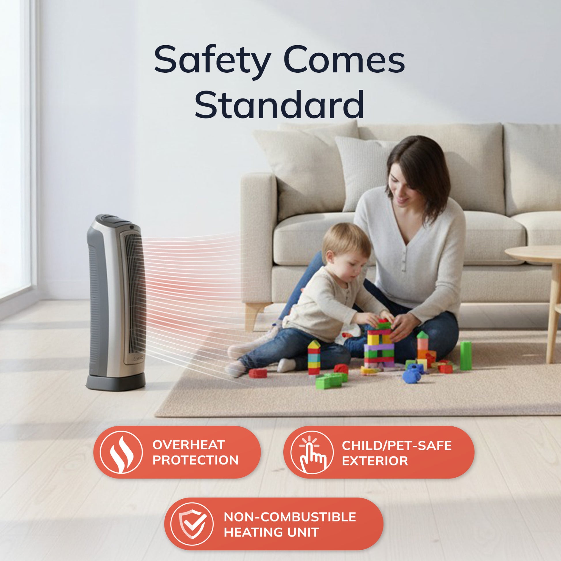 Lasko 1500W Digital Ceramic Space Heater with Remote, 755320