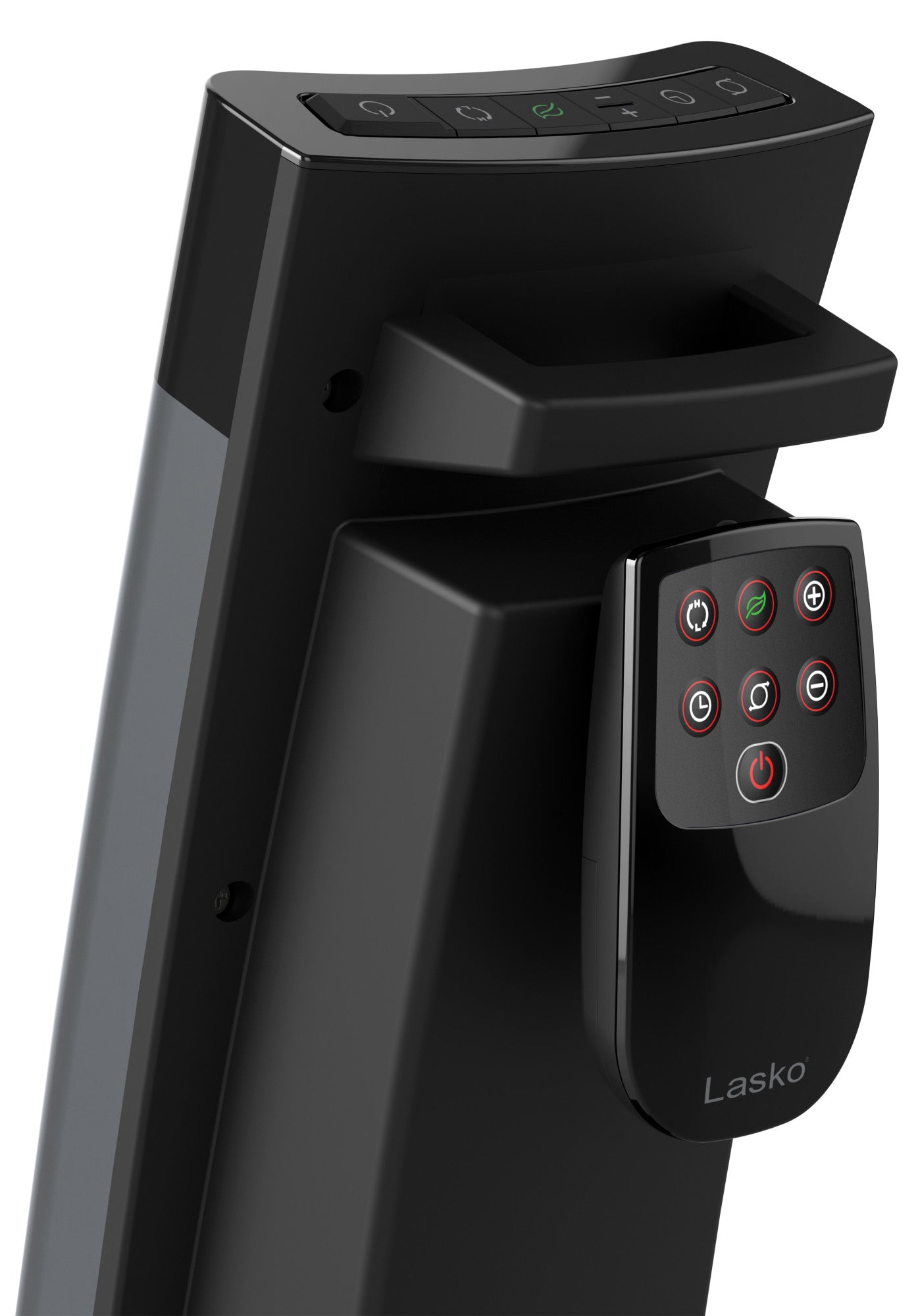 Lasko 1500W Ultra Ceramic Tower Space Heater with Remote, CT30710, Gray