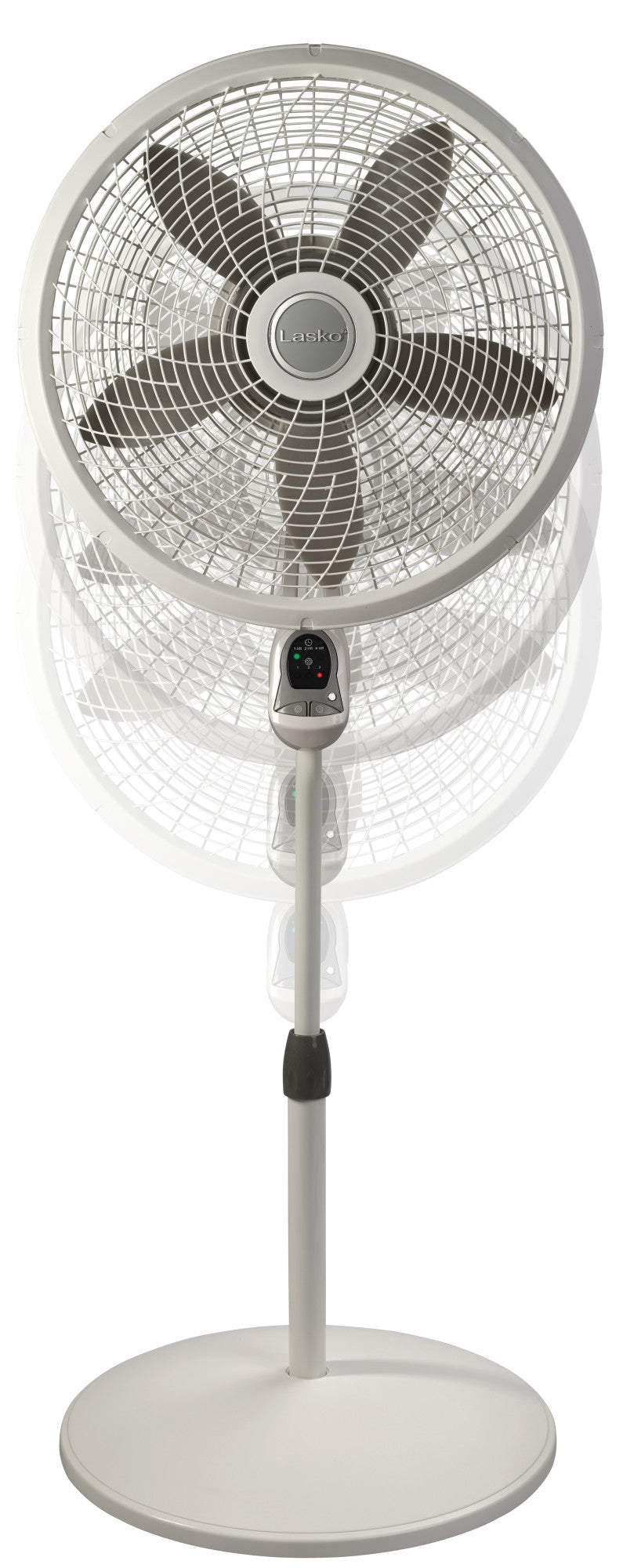 Lasko 18" Cyclone 3- Speed Pedestal Fan with Remote, 1885, White