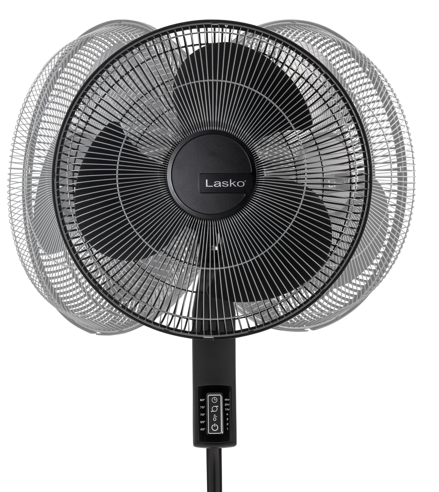Lasko S16612 16" 4-Speed Oscillating Pedestal Fan with Remote Control: black