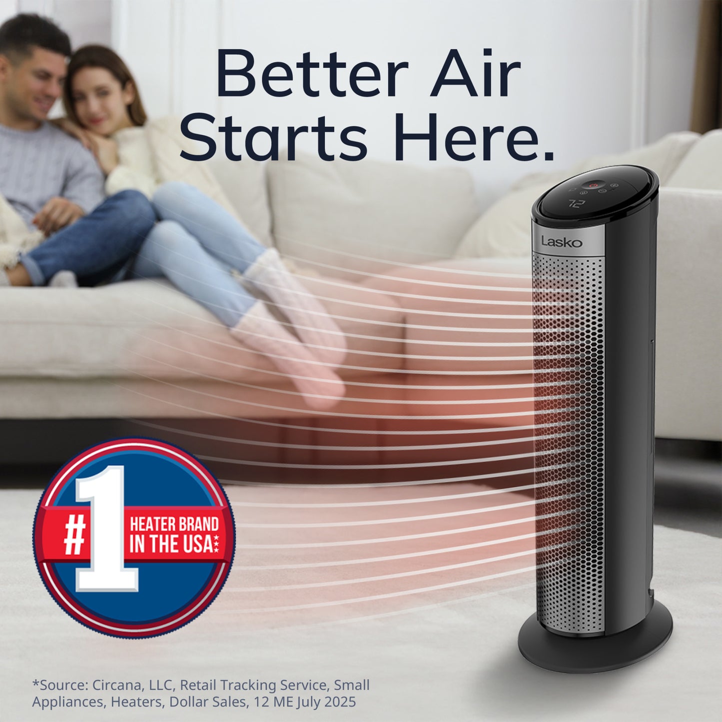 Lasko CT22498 Elite Collection Ceramic Tower Space Heater with Chid Lock and Remote: Black