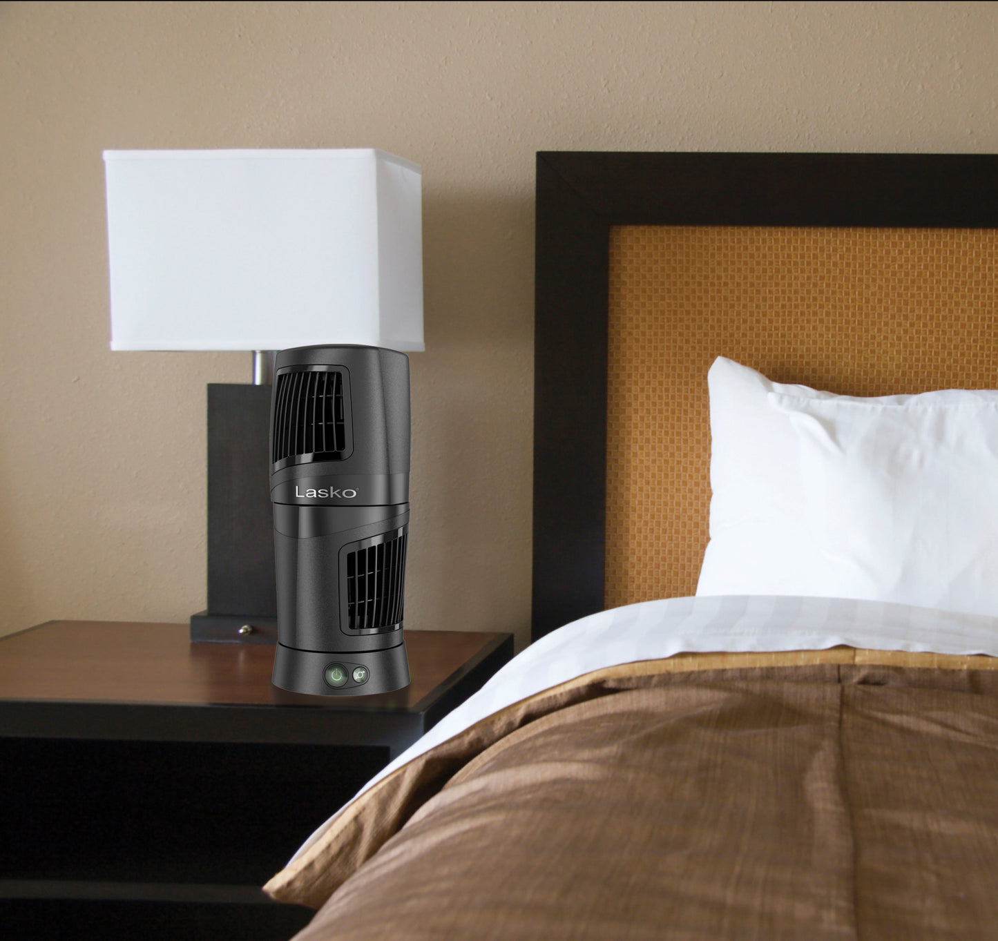 Lasko Desktop Wind Tower Oscillating Multi-Directional Fan, T12114, Black