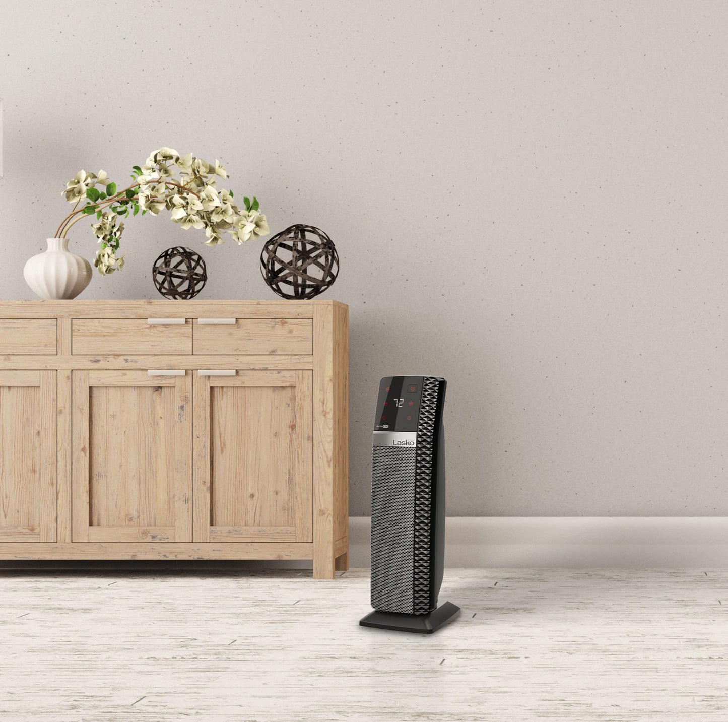 Lasko Elite Collection 1500W Ceramic Tower Space Heater with Tip-Over Switch, CT22445