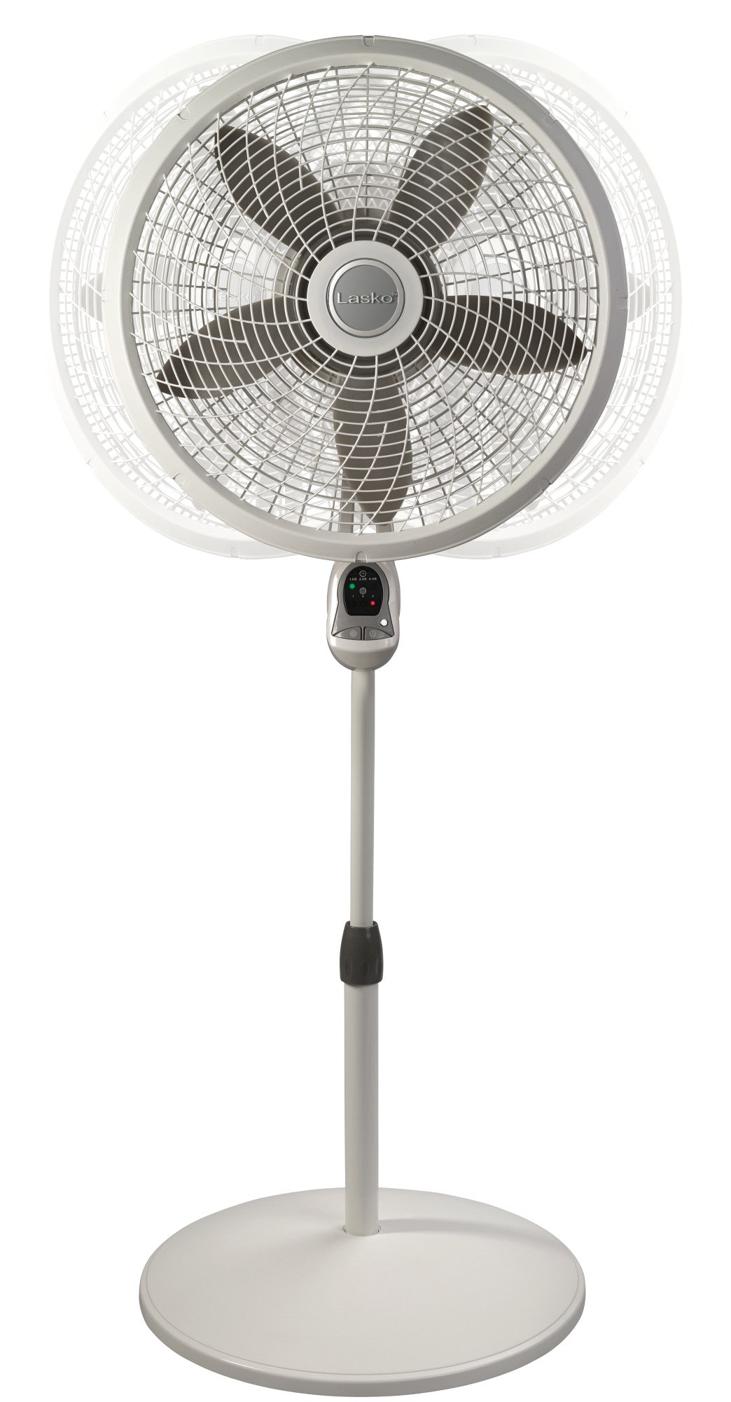 Lasko 18" Cyclone 3- Speed Pedestal Fan with Remote, 1885, White