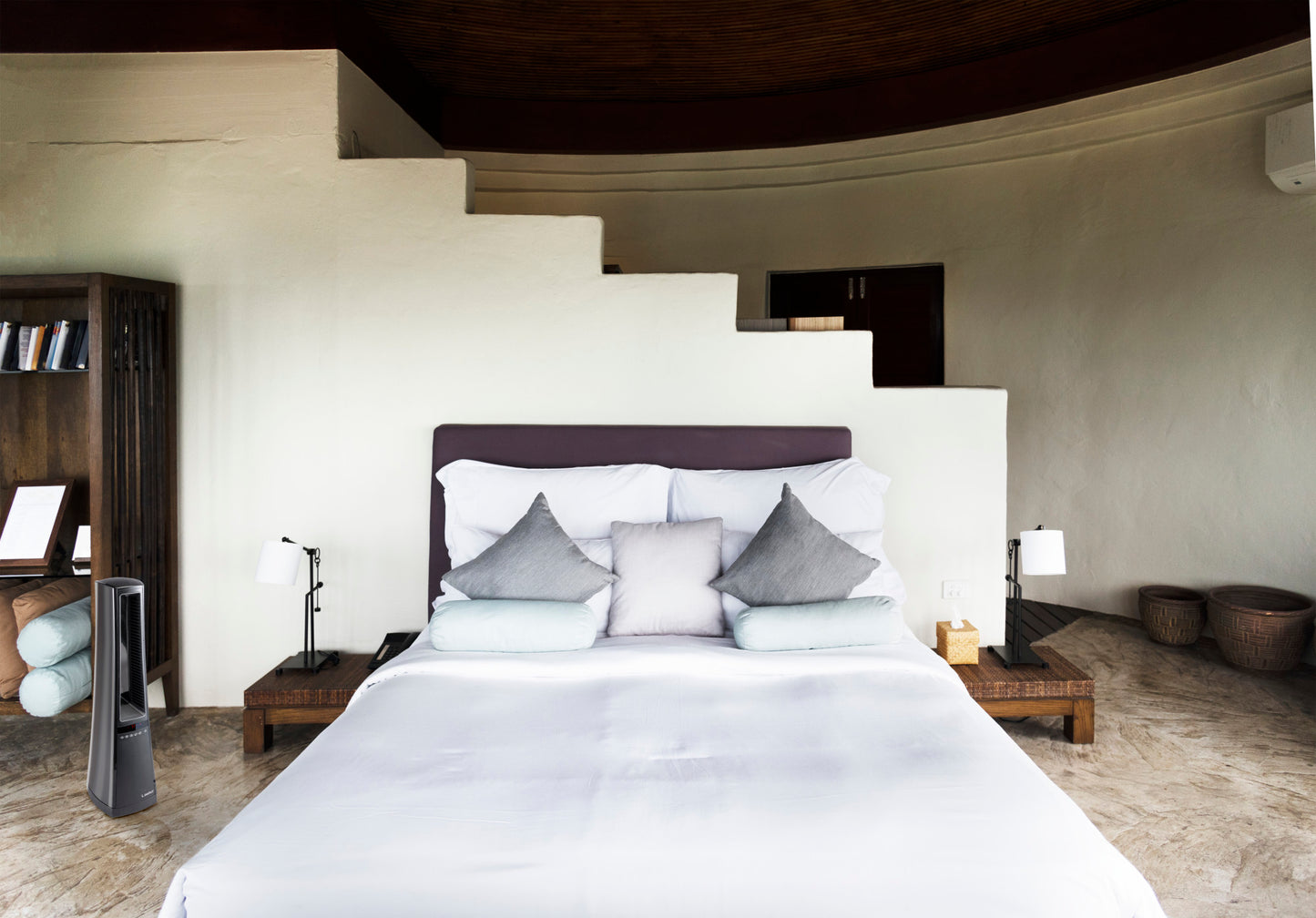 Lasko 1500W Bladeless Ceramic Tower Space Heater with Remote, AW310