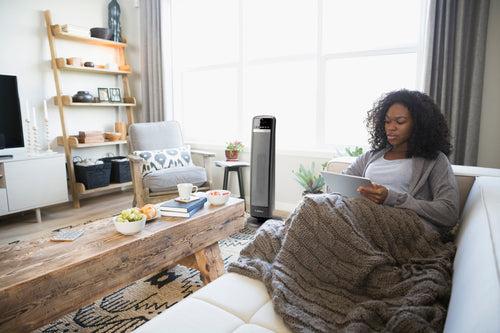 Lasko 1500W Electric Ceramic Tower Space Heater with Remote Control, C