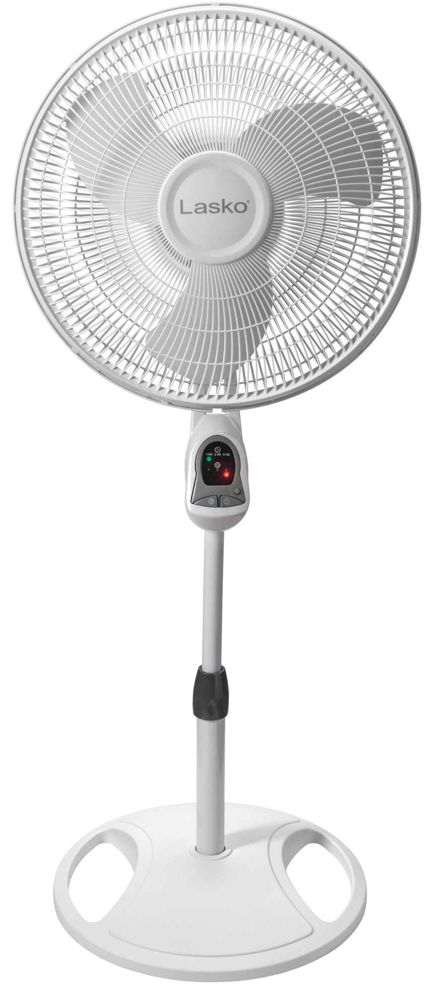 Lasko 16" Oscillating 3-Speed Pedestal Fan with Remote Control, 1646, White