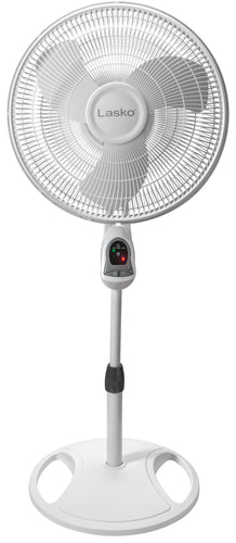 Lasko 16-Inch Oscillating Pedestal Fan, 3 Speeds, White – Model S16200