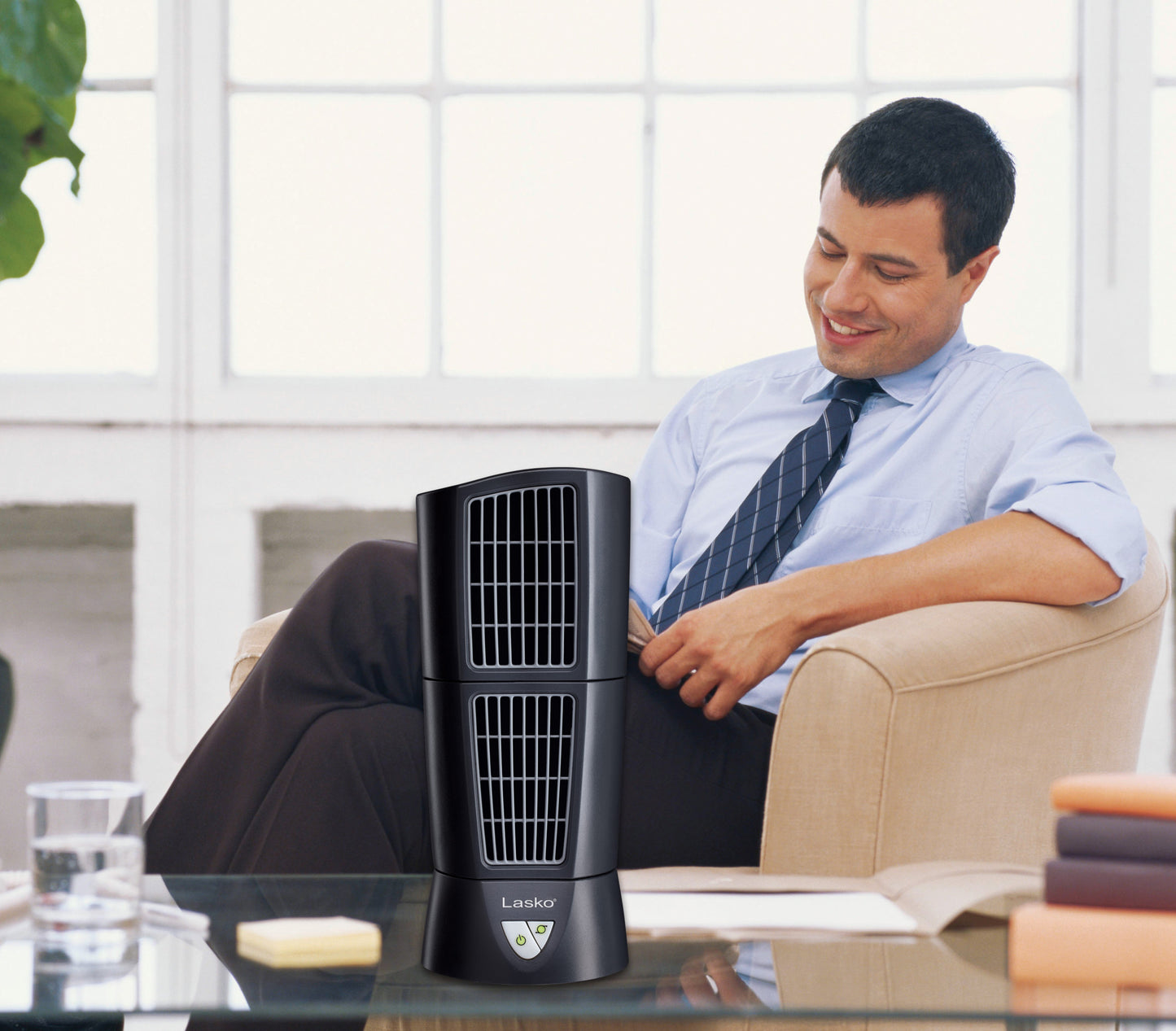 Lasko Platinum Wind Tower Desktop Fan with 3 Speeds, T14300, Gray