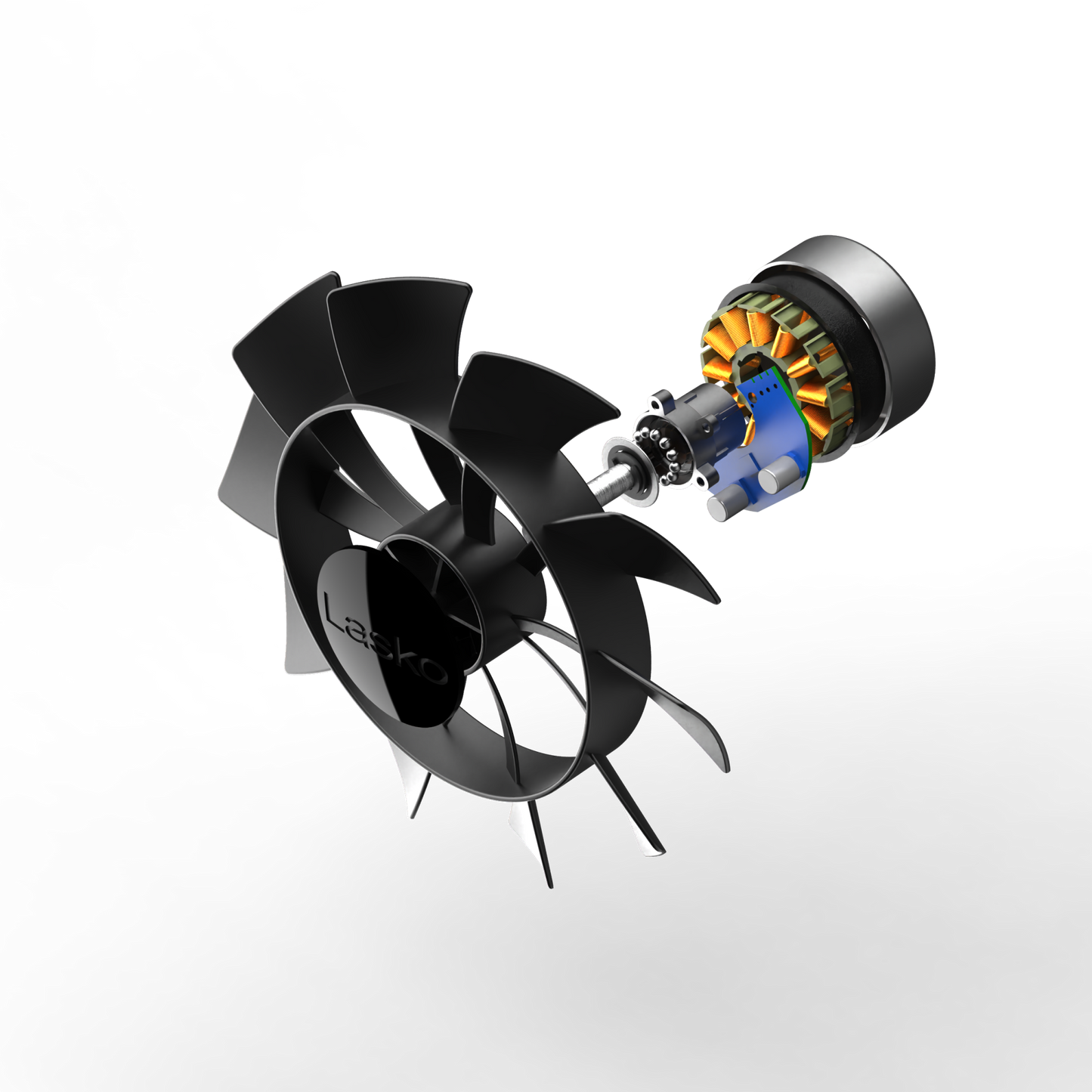 Lasko A12668 Whirlwind EcoQuiet 7" Orbital Motion 12-Speed Air Circulator Fan with Remote Control, Black