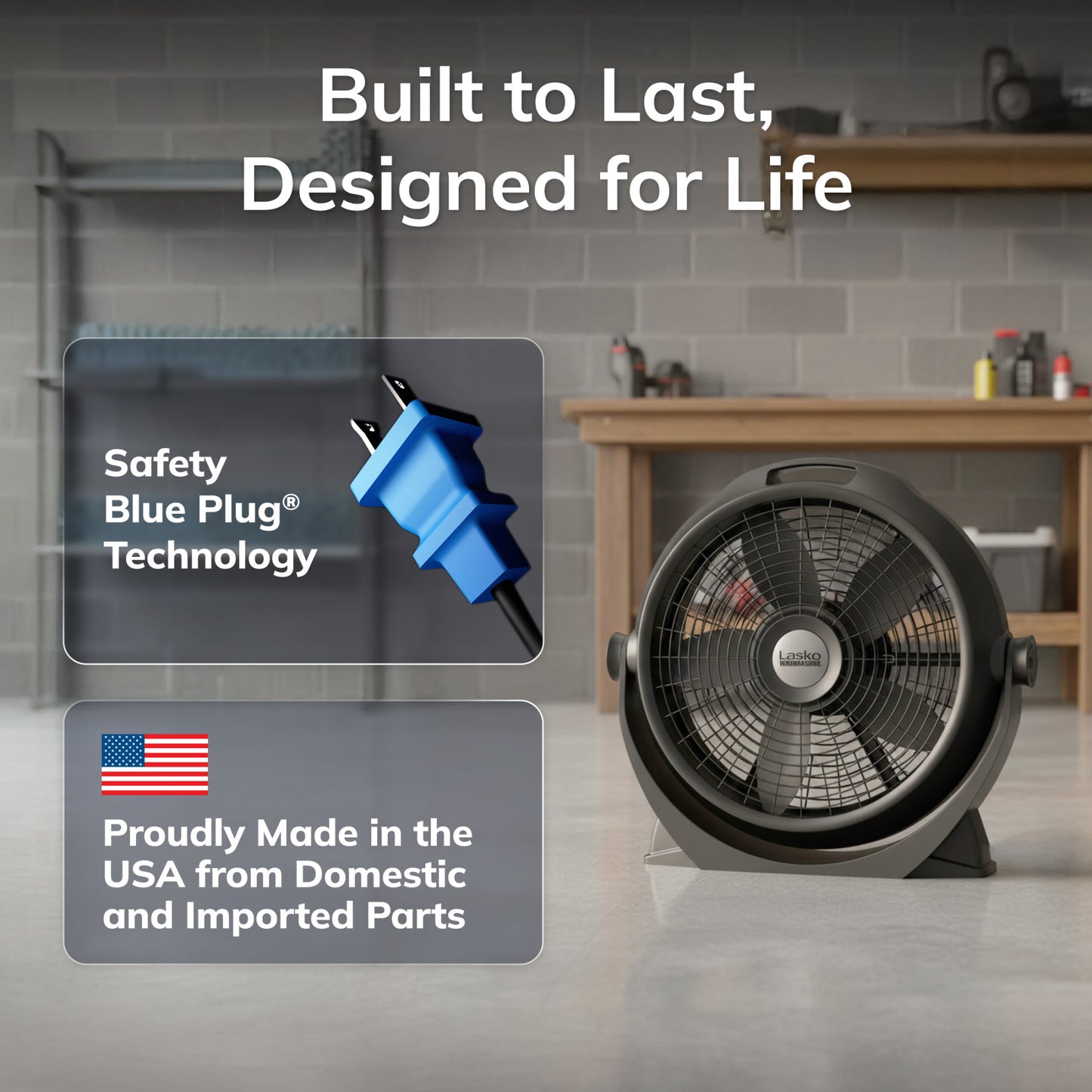 Lasko Wind Machine® A20305 20" Pivoting 3-Speed Air Circulator Fan: Black
