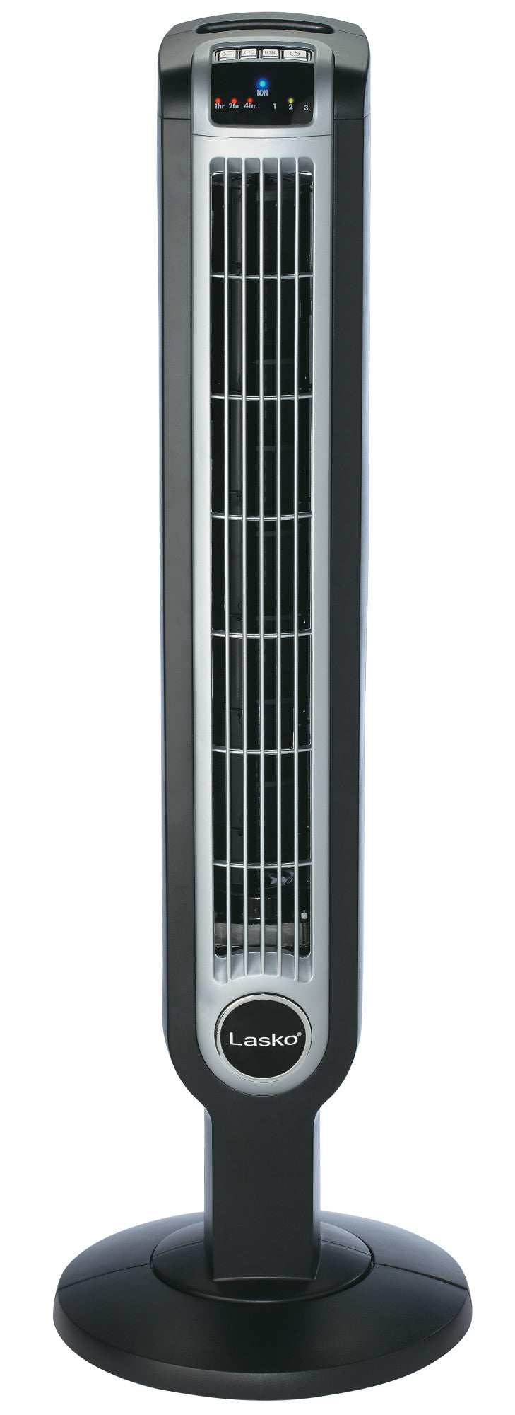 Lasko 36" Oscillating 3-Speed Tower Fan and Ionizer with Remote Control, 2505, Black