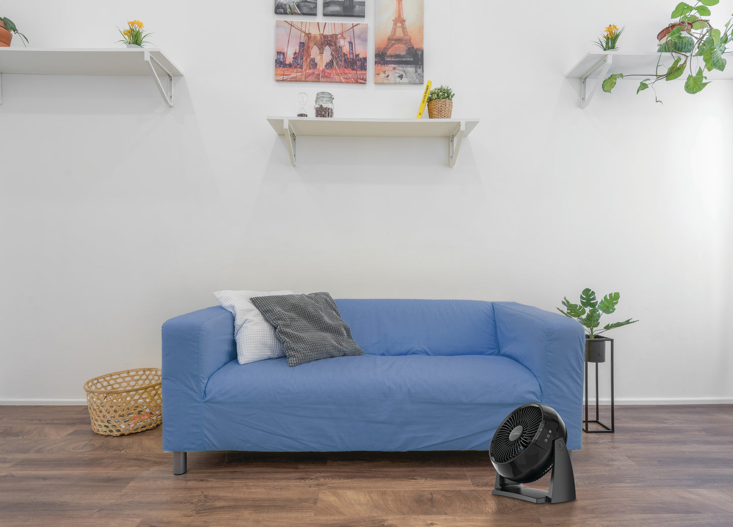 Lasko 10" Power Circulator Fan with Wall Mount Option and Remote, A10802, Black