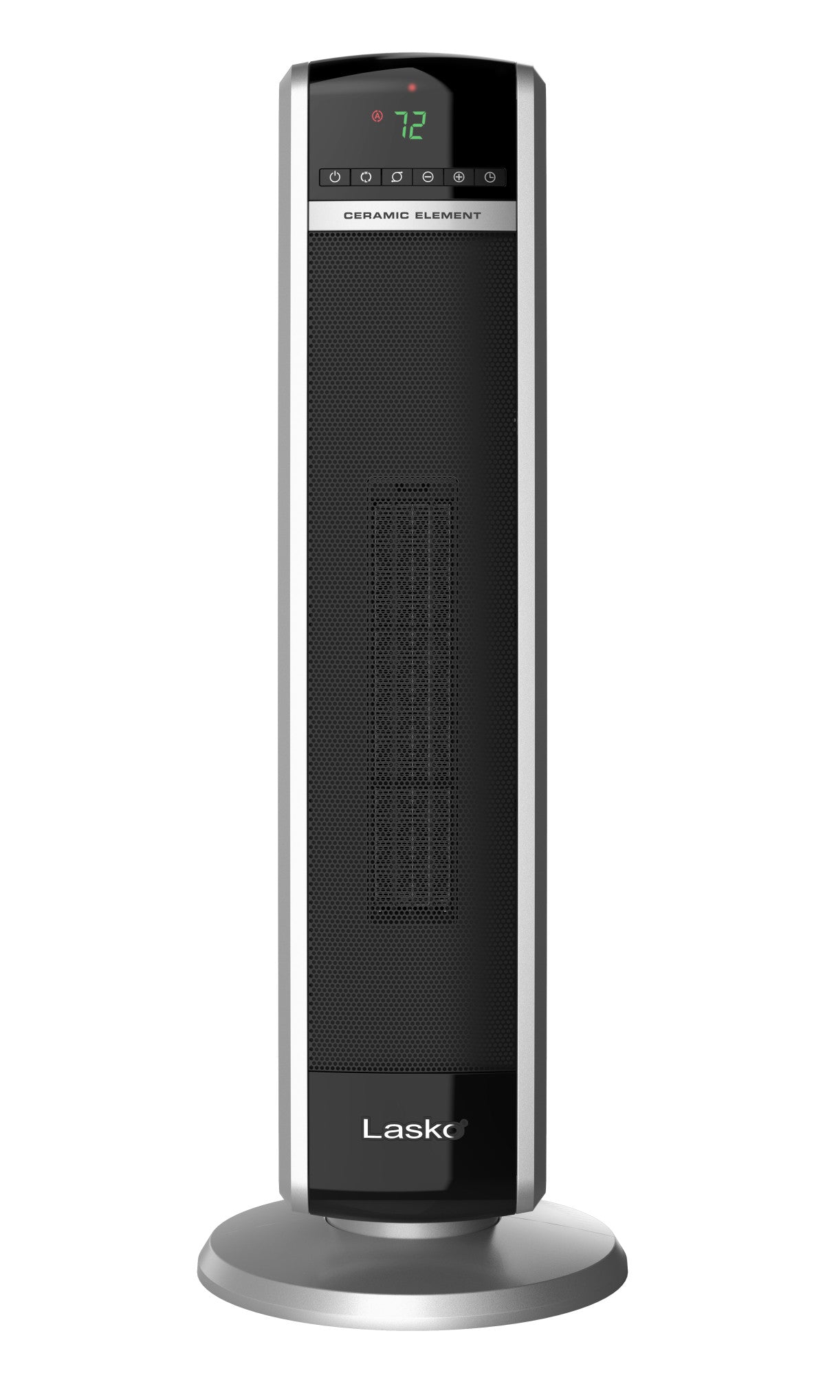 Lasko 1500W Digital Ceramic Tower Space Heater with Remote, CT30753, Black